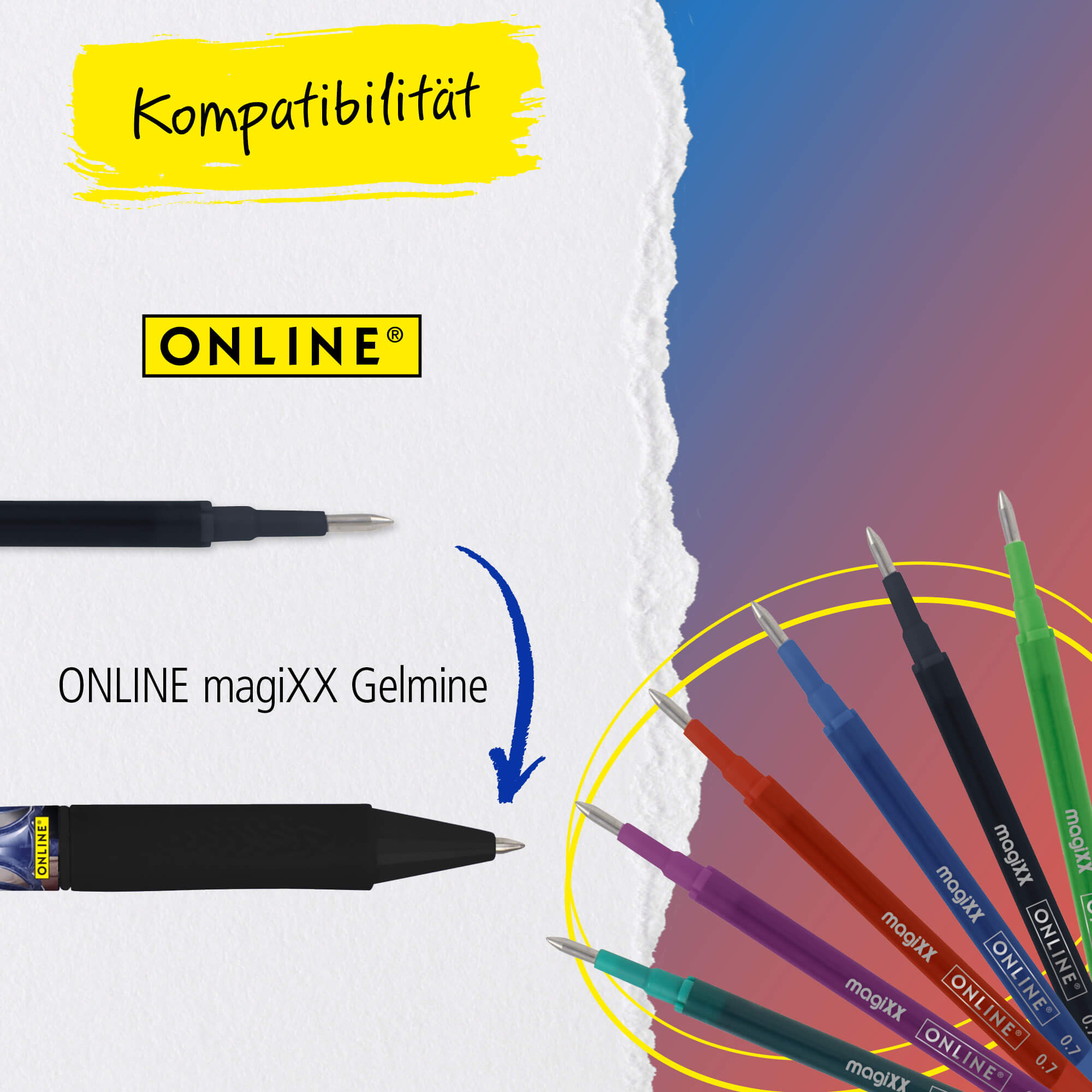 Radierbare Gelschreiber ONLINE magiXX Fun Masters of the Universe, 3 Stück