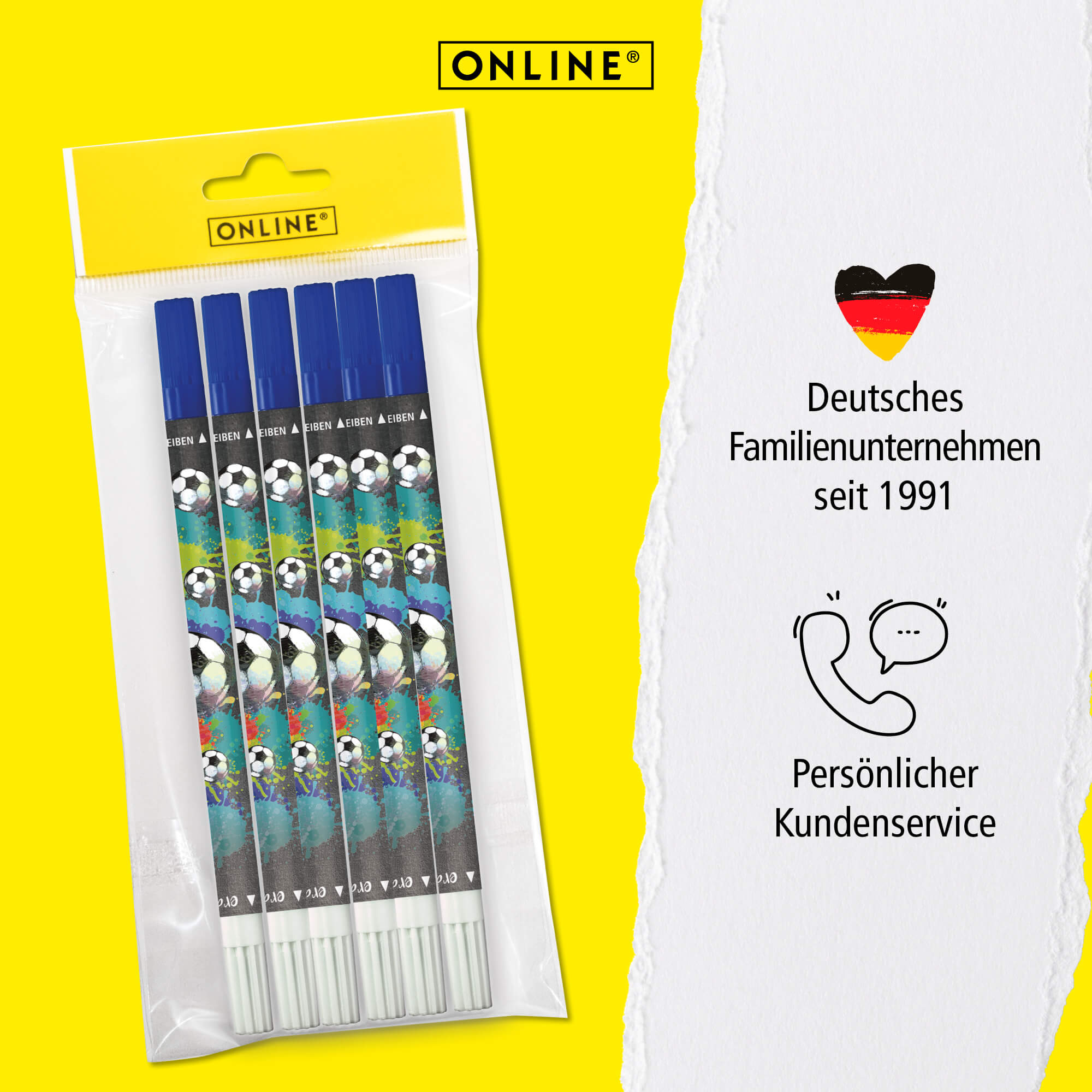 ONLINE Tintenlöscher Soccer, 6 Stück