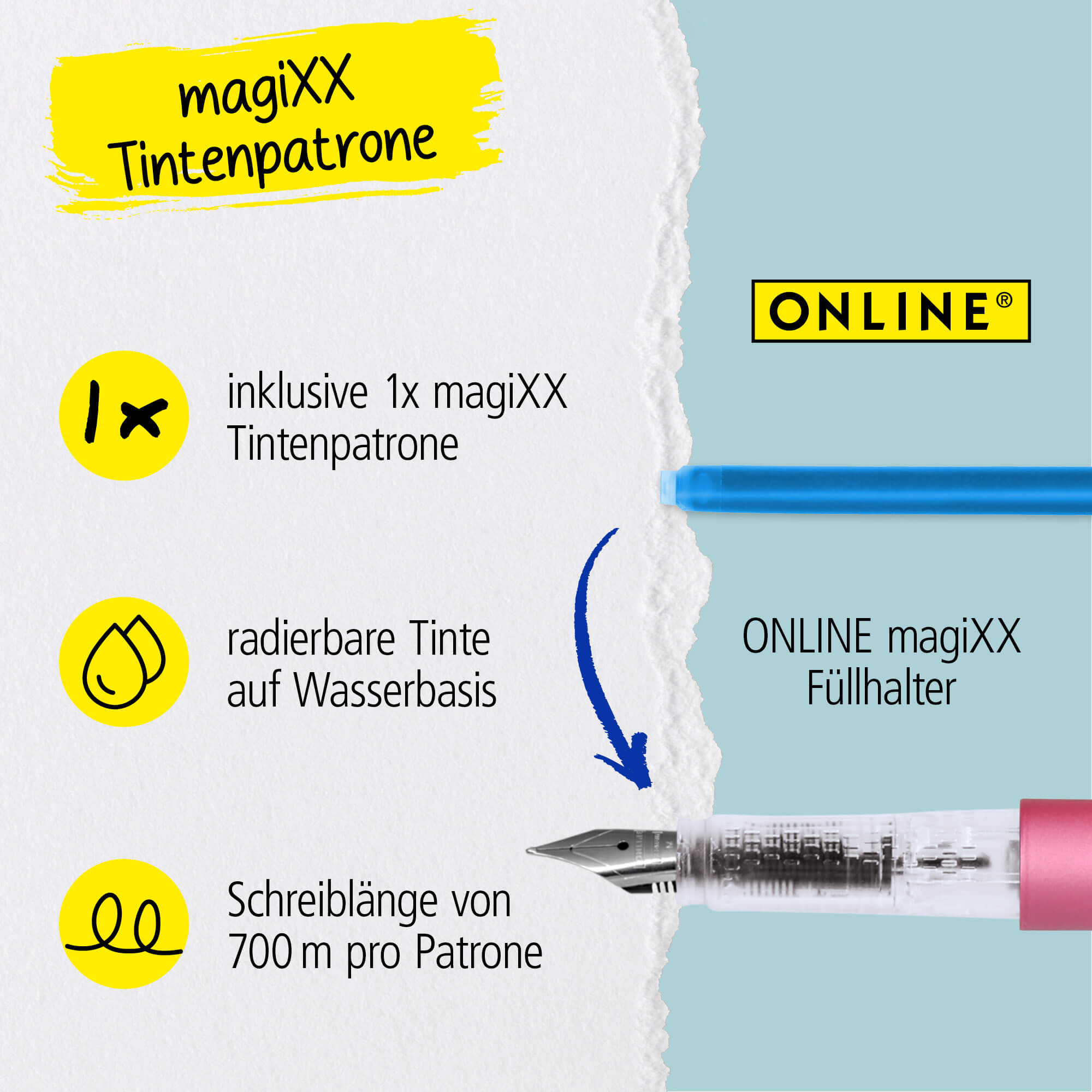 Radierbarer Füller ONLINE magiXX Sweet Love Radierbarer Füller ONLINE magiXX Sweet Love