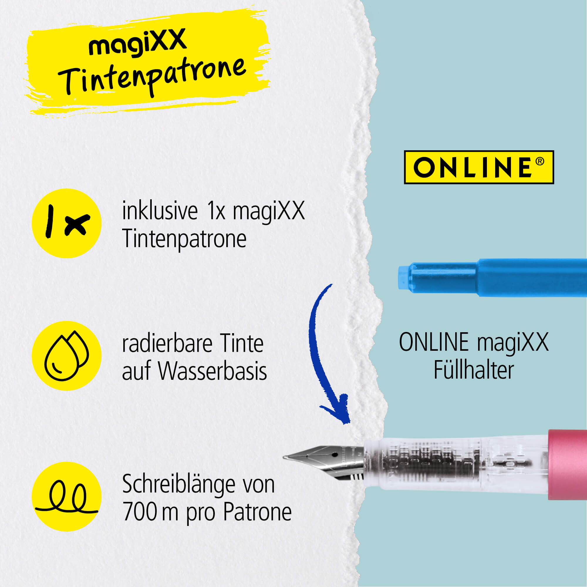 Radierbarer Füller ONLINE magiXX Sweet Love