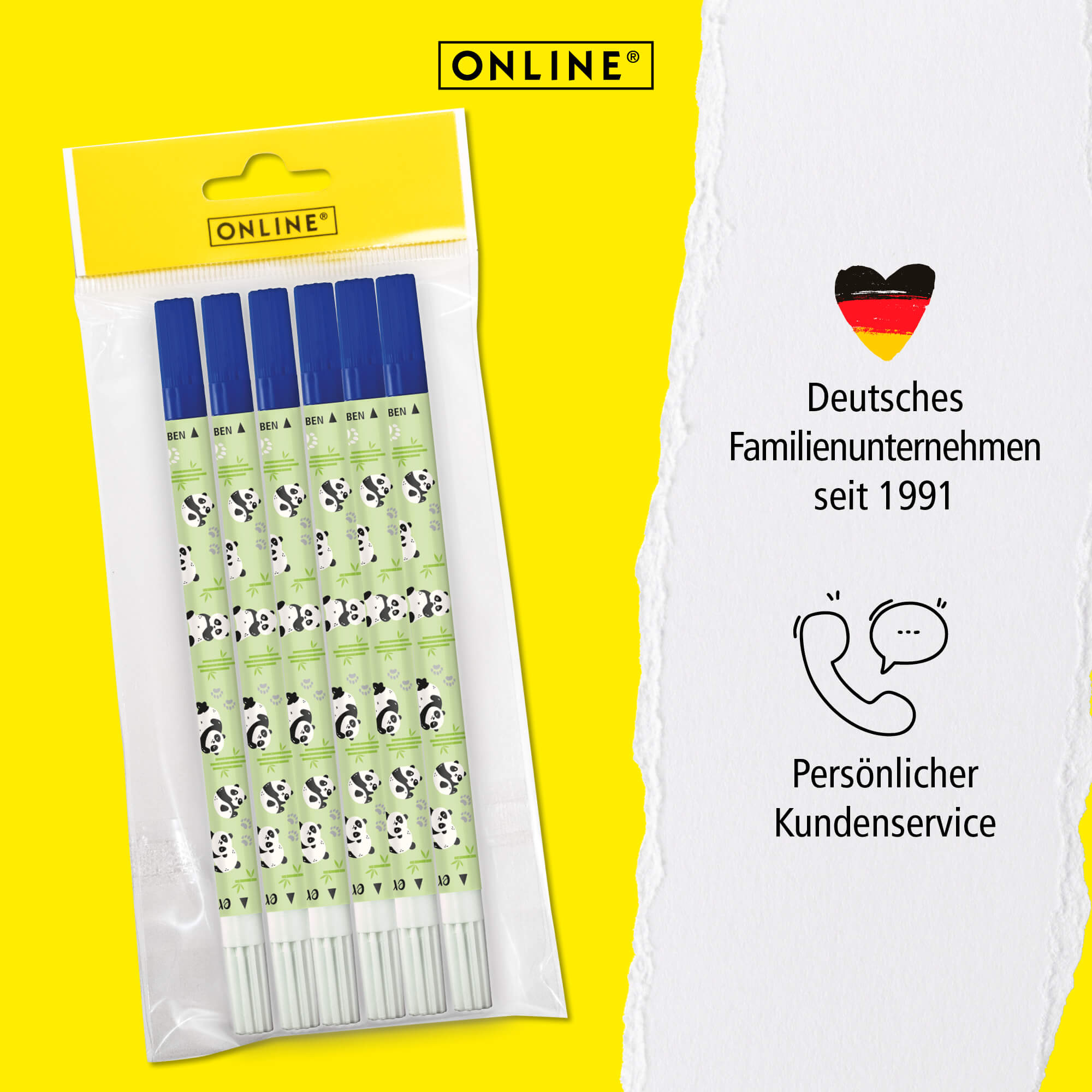 Vorteilspack Tintenlöscher Panda, 6 Stück