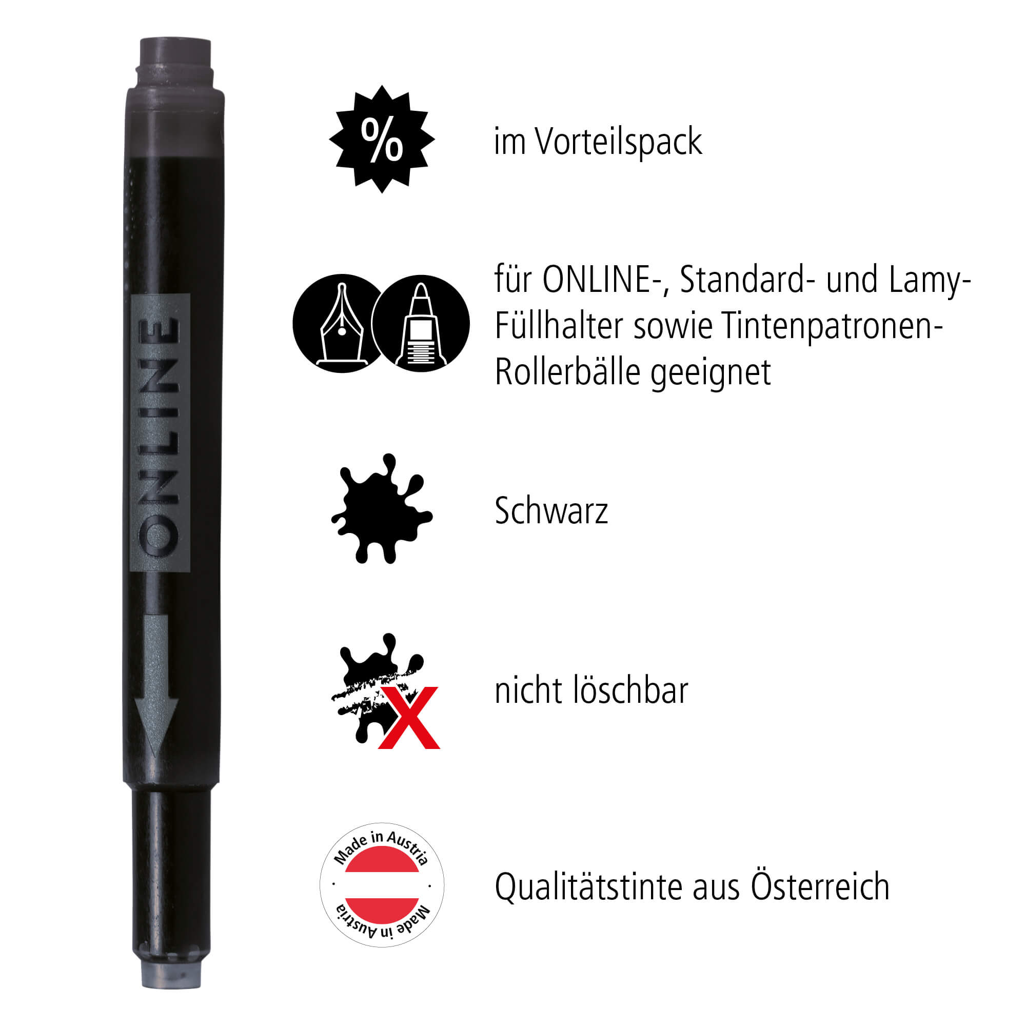 Maxi Package Combi Ink Cartridge Black, 25 cartridges