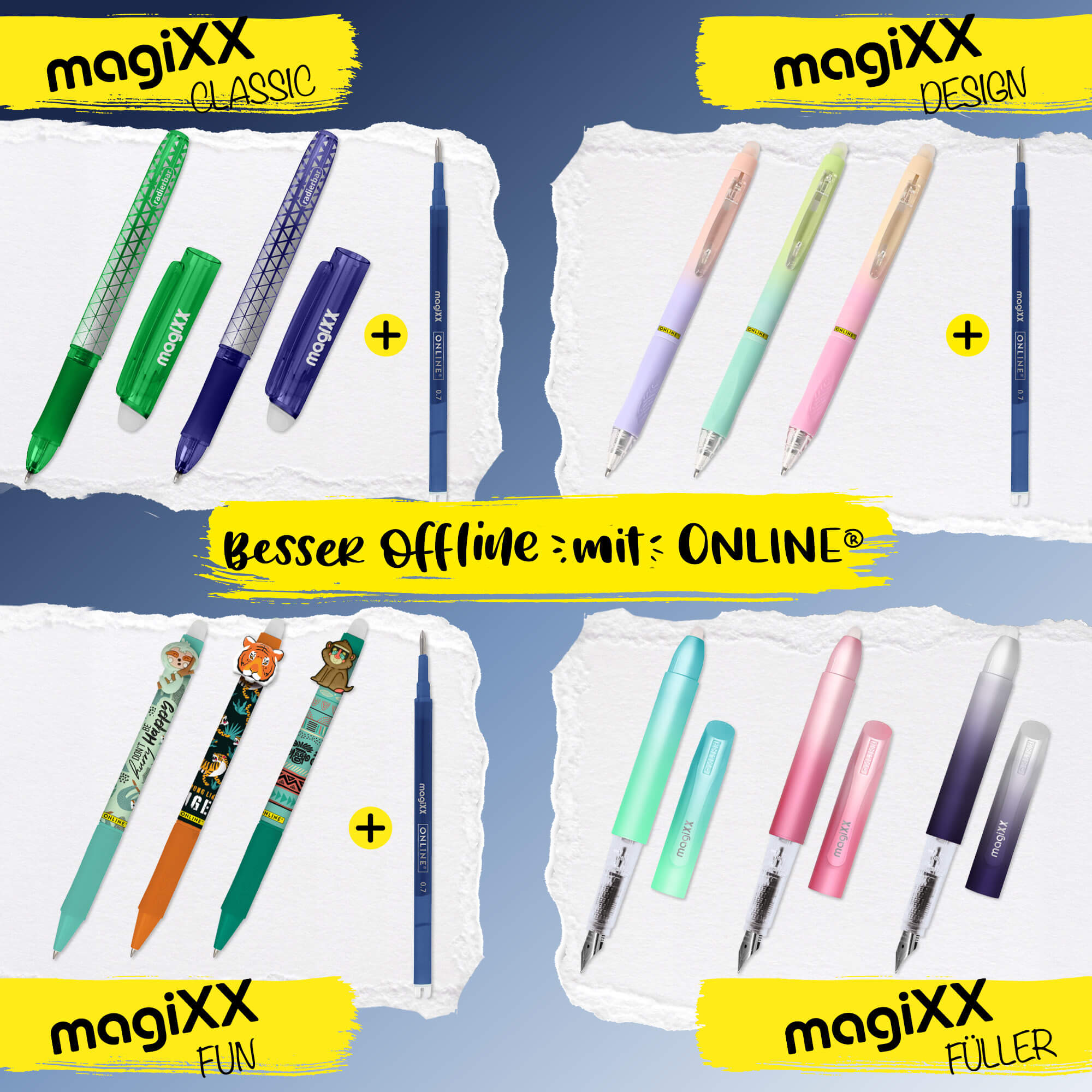 6er Pack Gelpen magiXX Boys gemischt