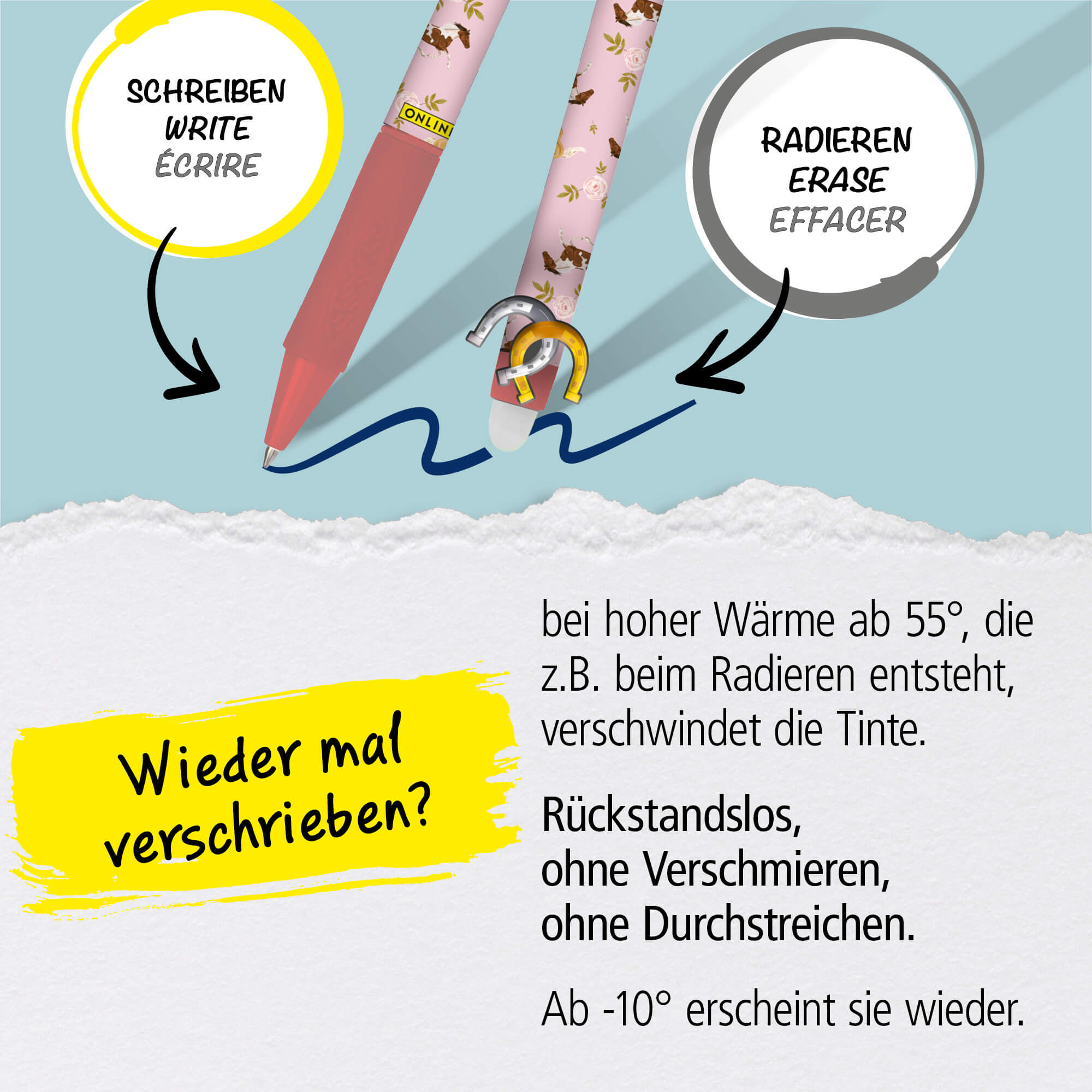 Radierbarer Gelschreiber magiXX Spin Horse