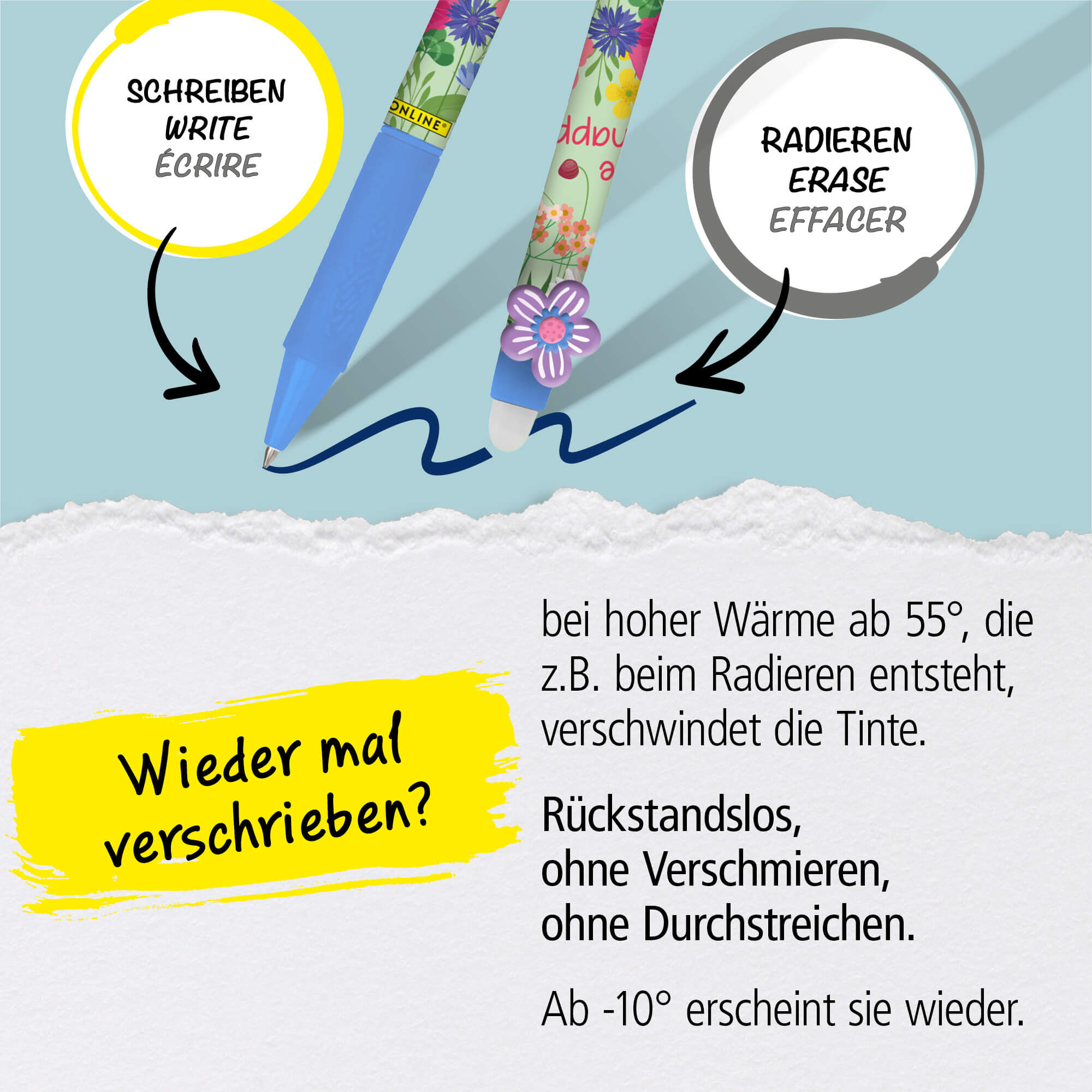 Radierbarer Gelschreiber magiXX Spin Flower