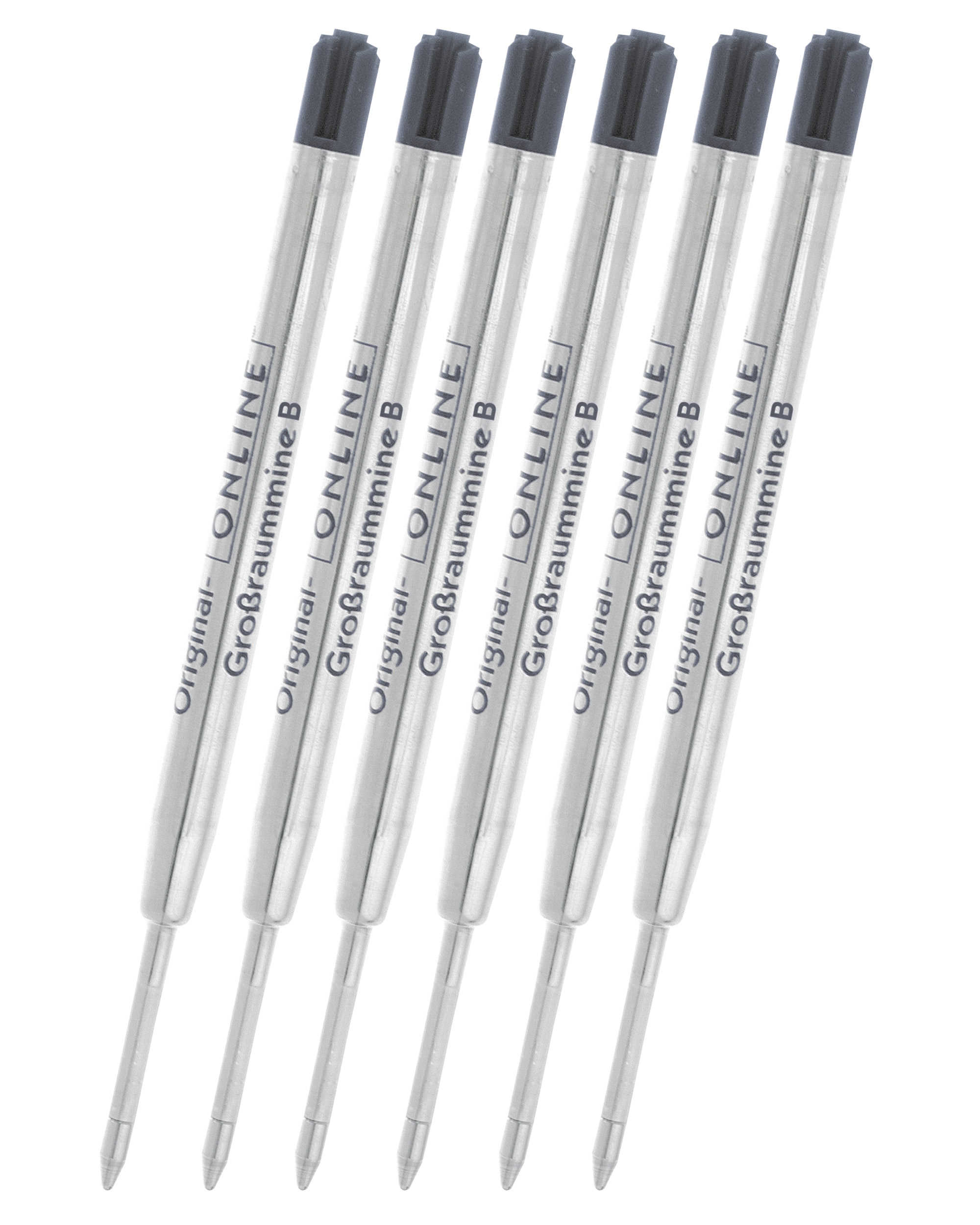 Set International King Size Refill Type B, 6 pcs. (black) Kugelschreibermine schwarz B