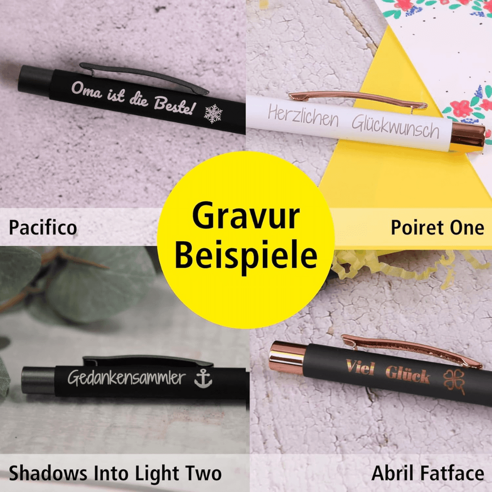 Ballpen Soft Metal Grey Rose, with engraving