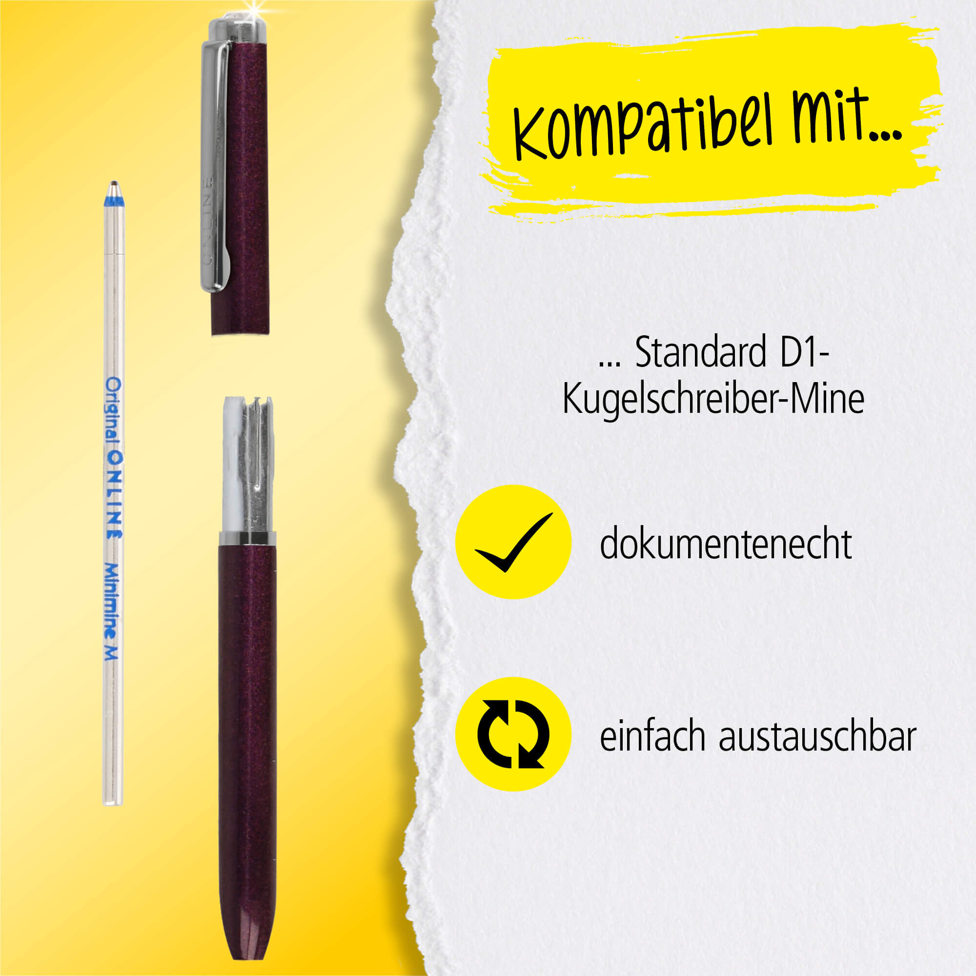Kugelschreiber Mini Portemonnaie