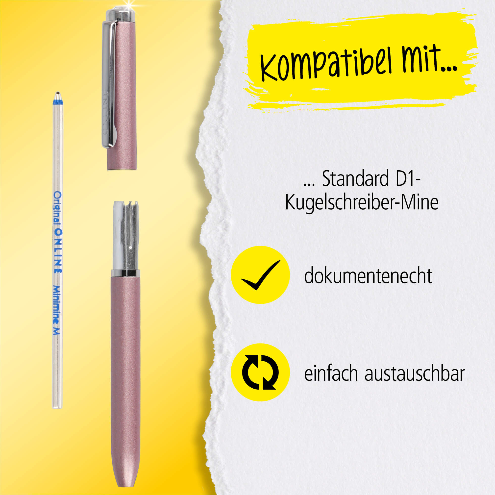 Kugelschreiber Mini Portemonnaie