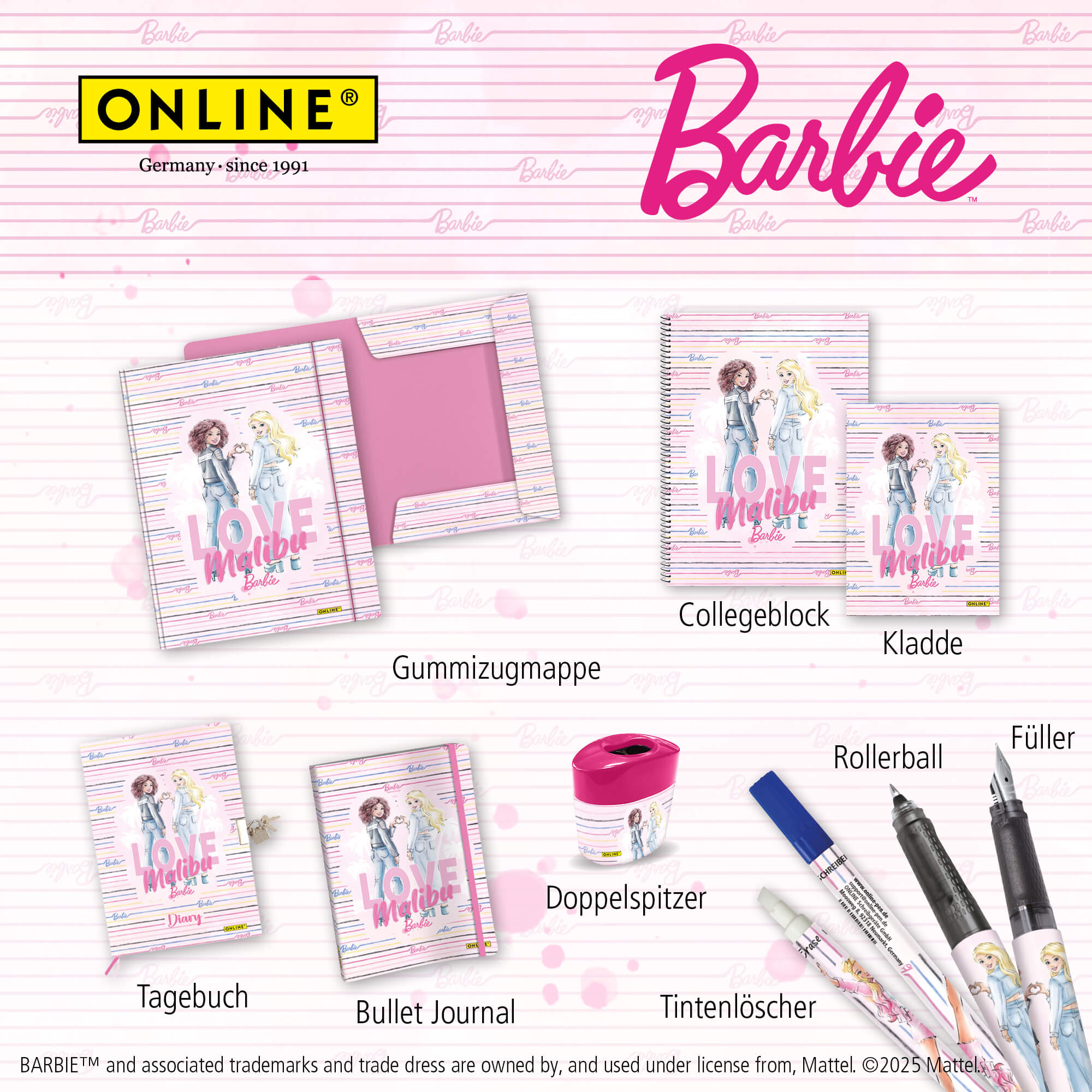 Verschiedene Produtke im Barbie Malibu Design