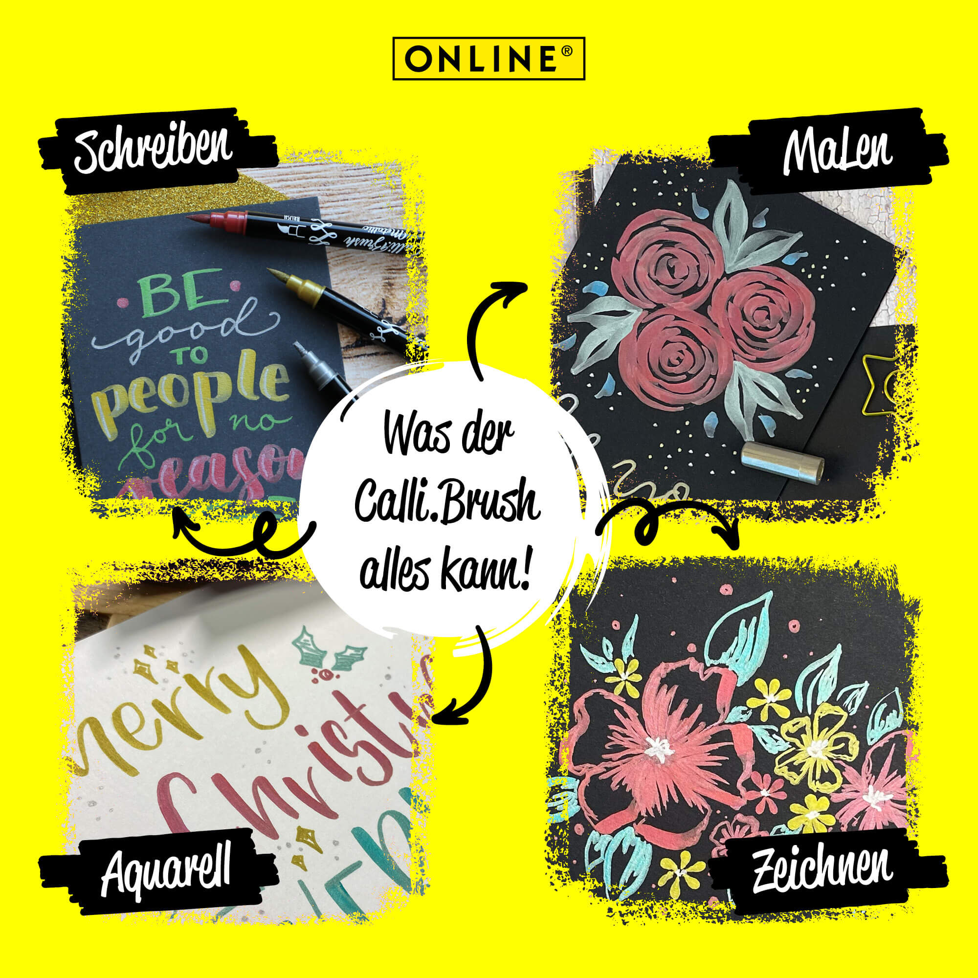 Calli.Brush Pen Metallic 5 pcs set