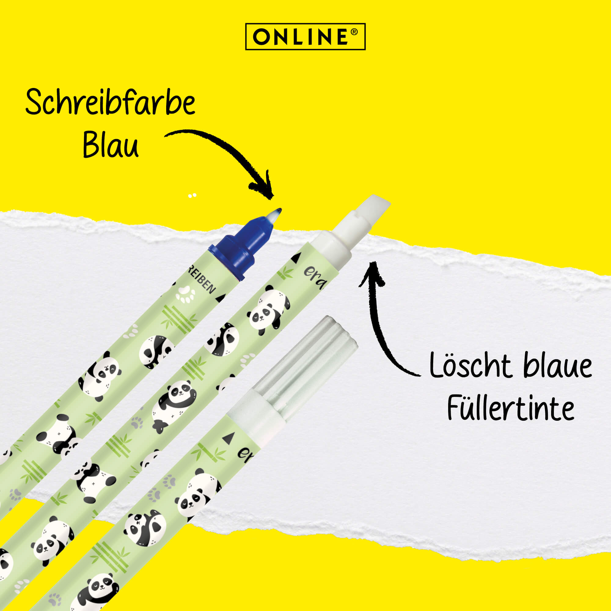 Vorteilspack Tintenlöscher Panda, 6 Stück