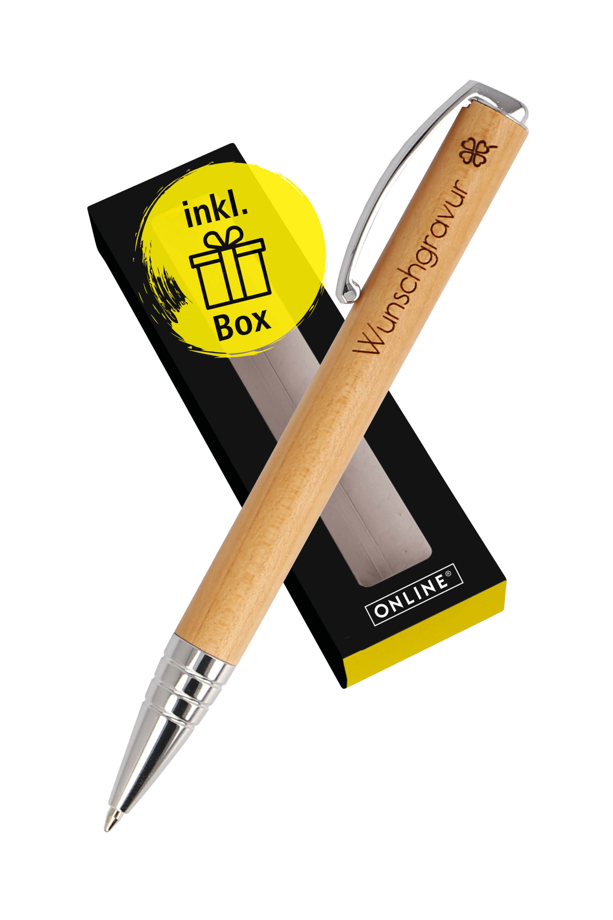 Ballpen Vision Nature Maple, with engraving