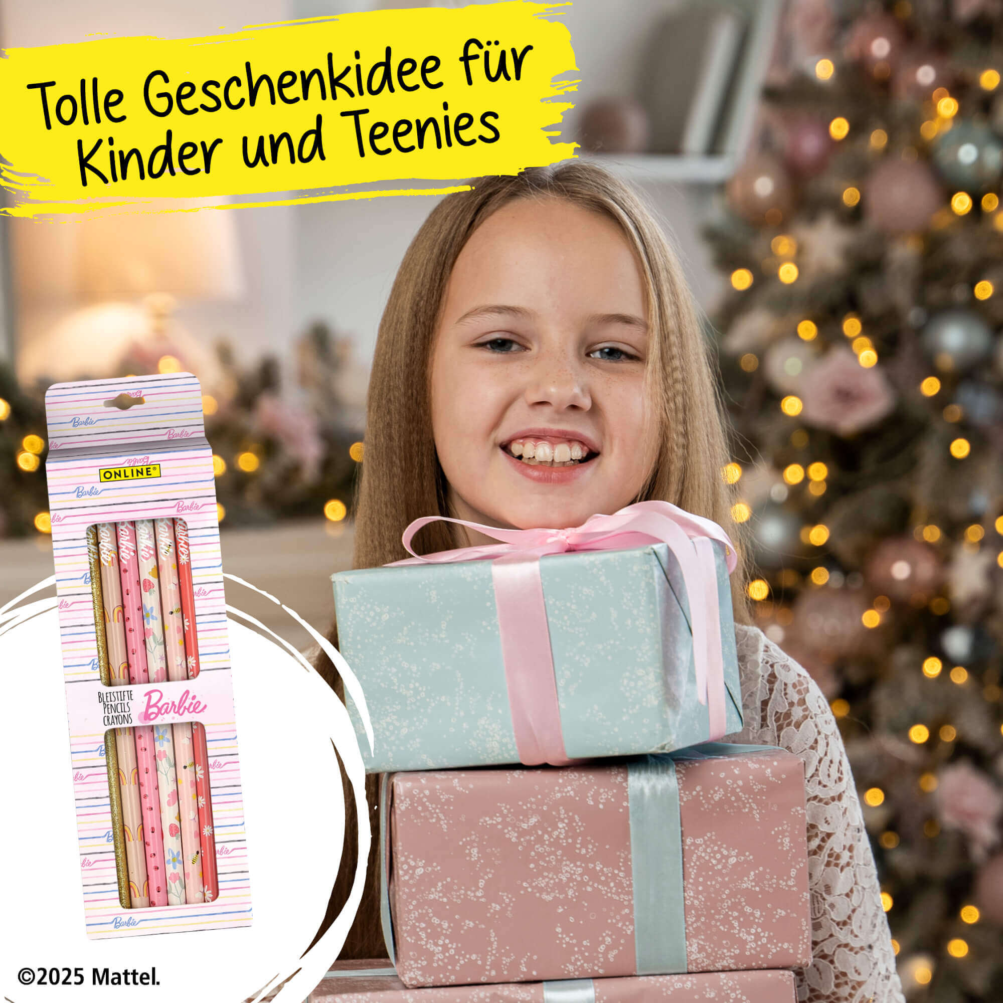 Bleistifte mit Radierer Barbie