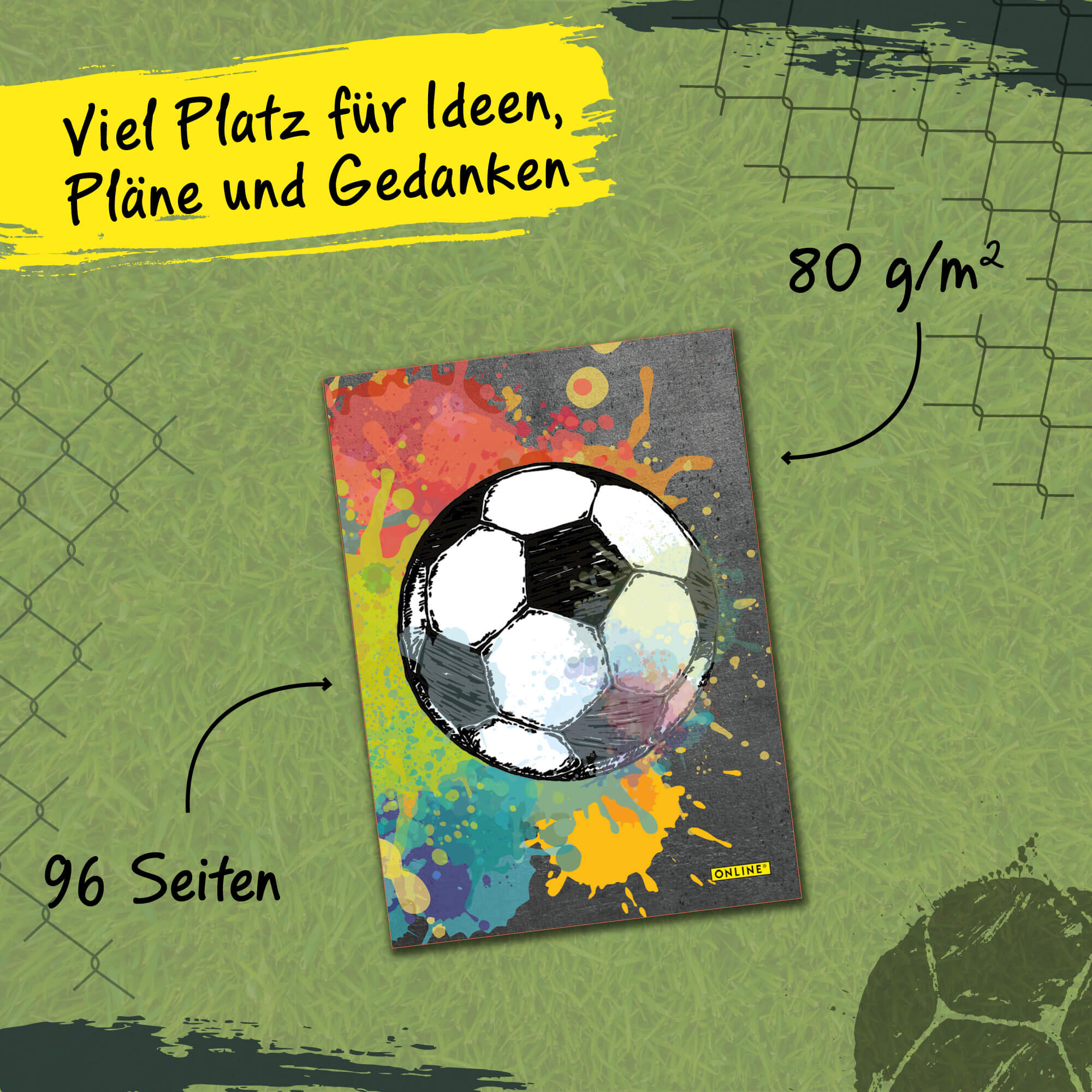 ONLINE Notizbuch DIN A5 "Soccer"