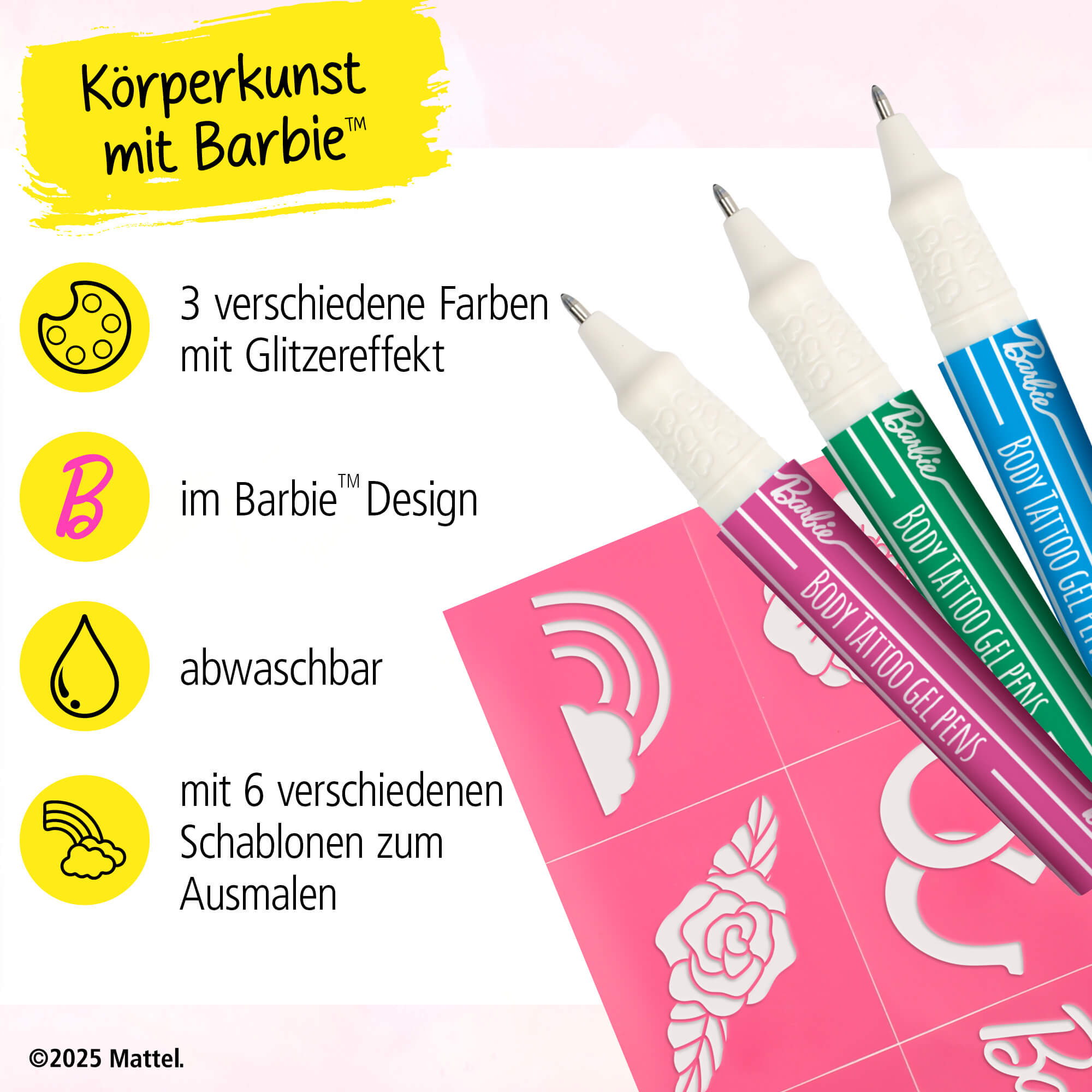 Barbie Skin Tattoo Pens