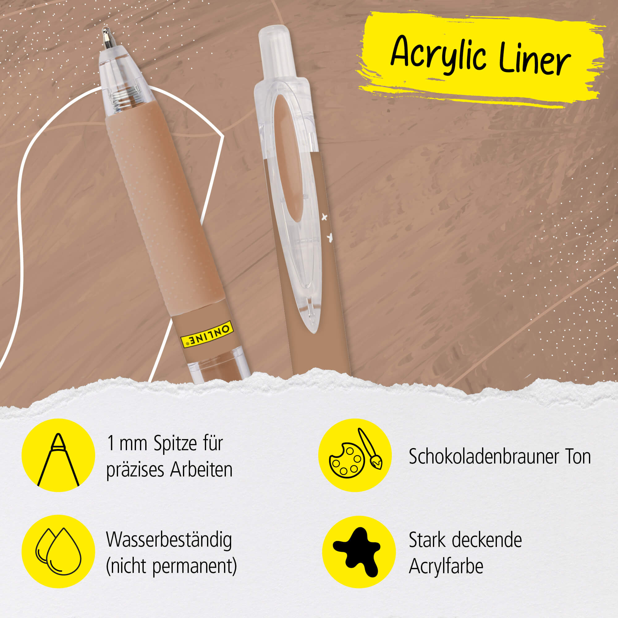 Acrylic Liner Brown