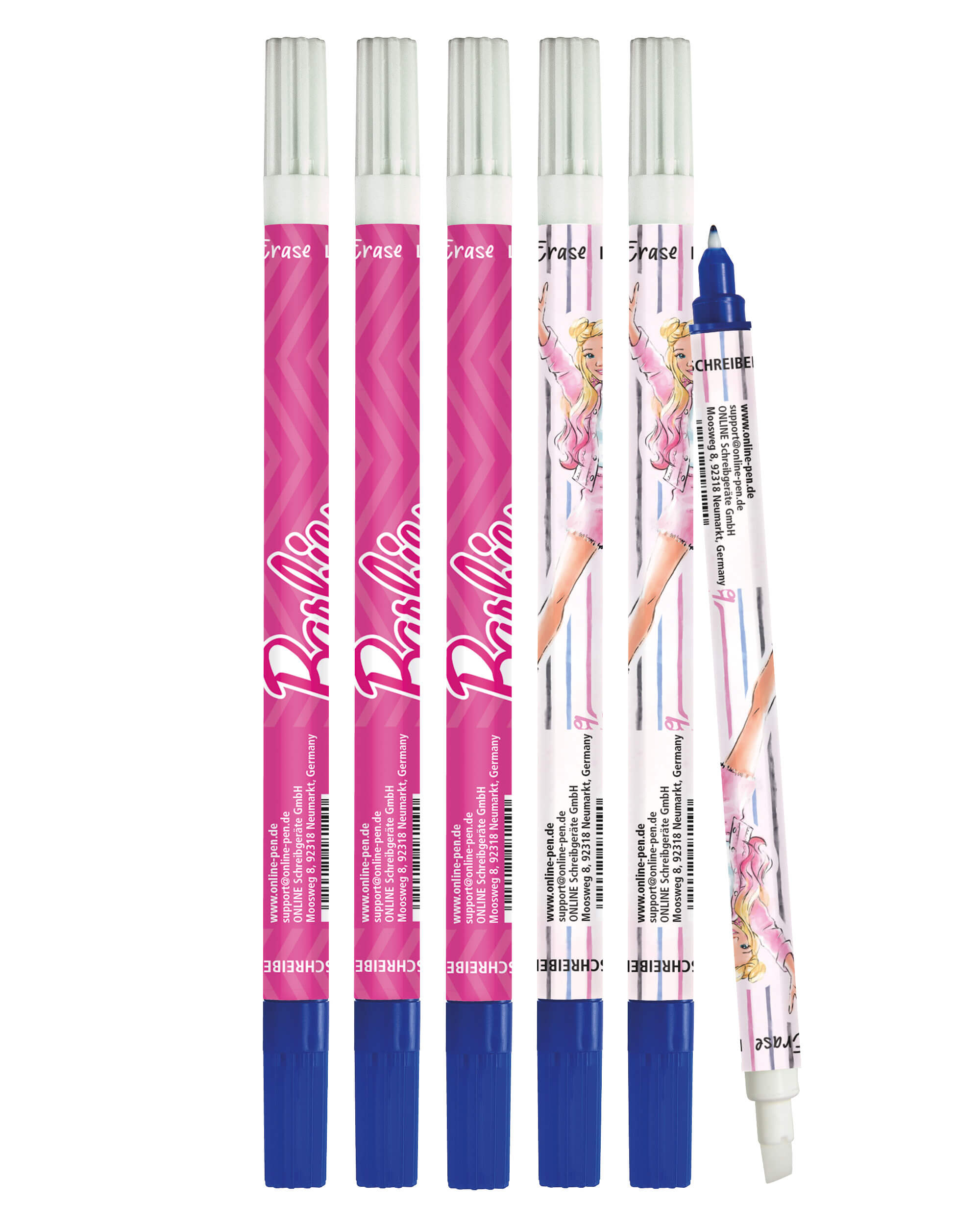 Value pack, Ink eraser Barbie, 6 pcs,. limited edition