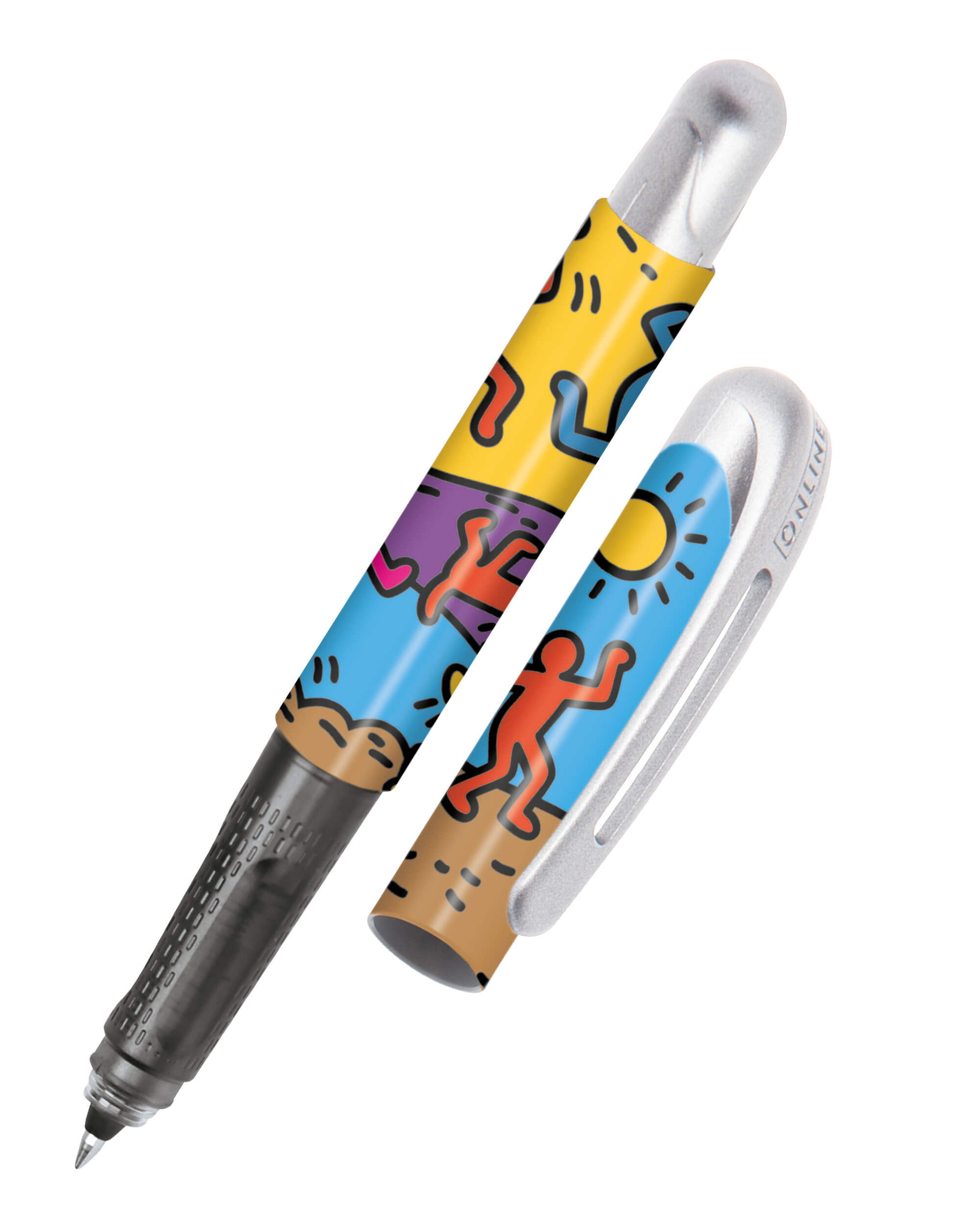 Tintenroller bunt Keith Haring Motiv