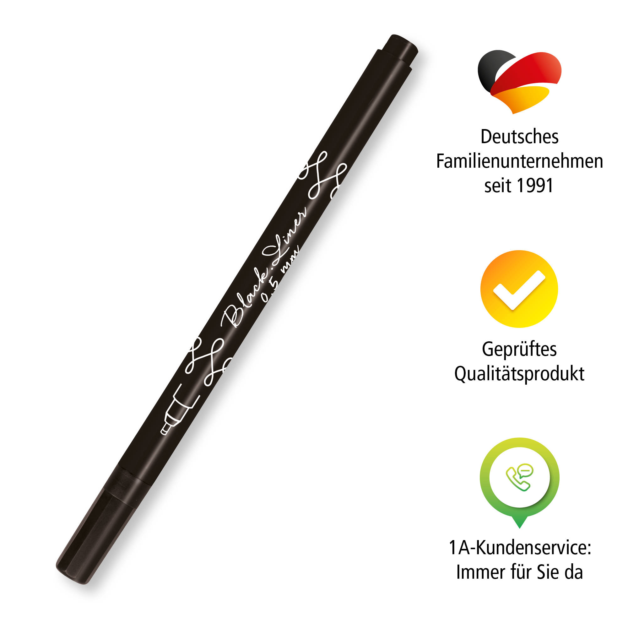 Fineliner schwarz Black Liner 0,5 mm