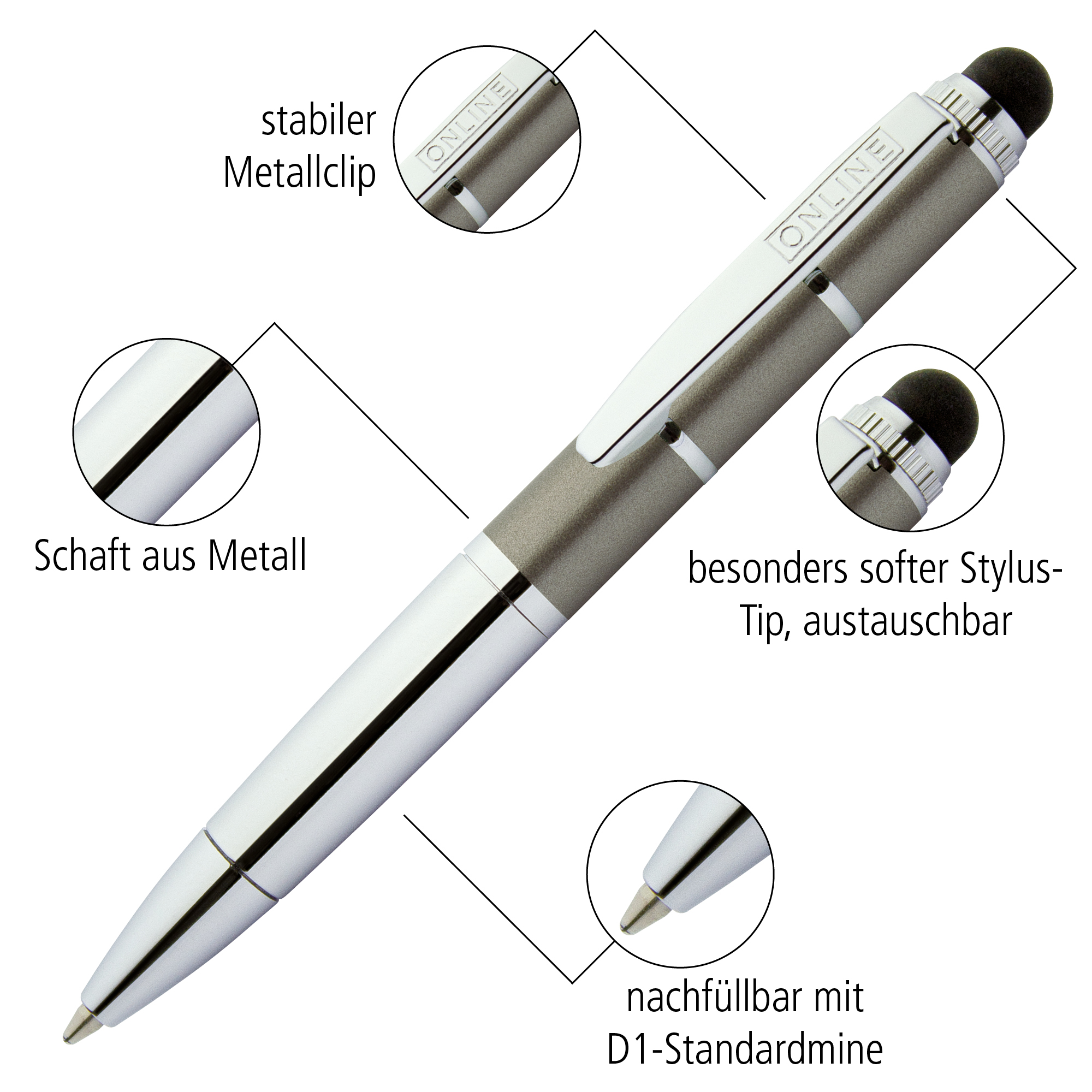 Twist Ballpen Piccolo Stylus