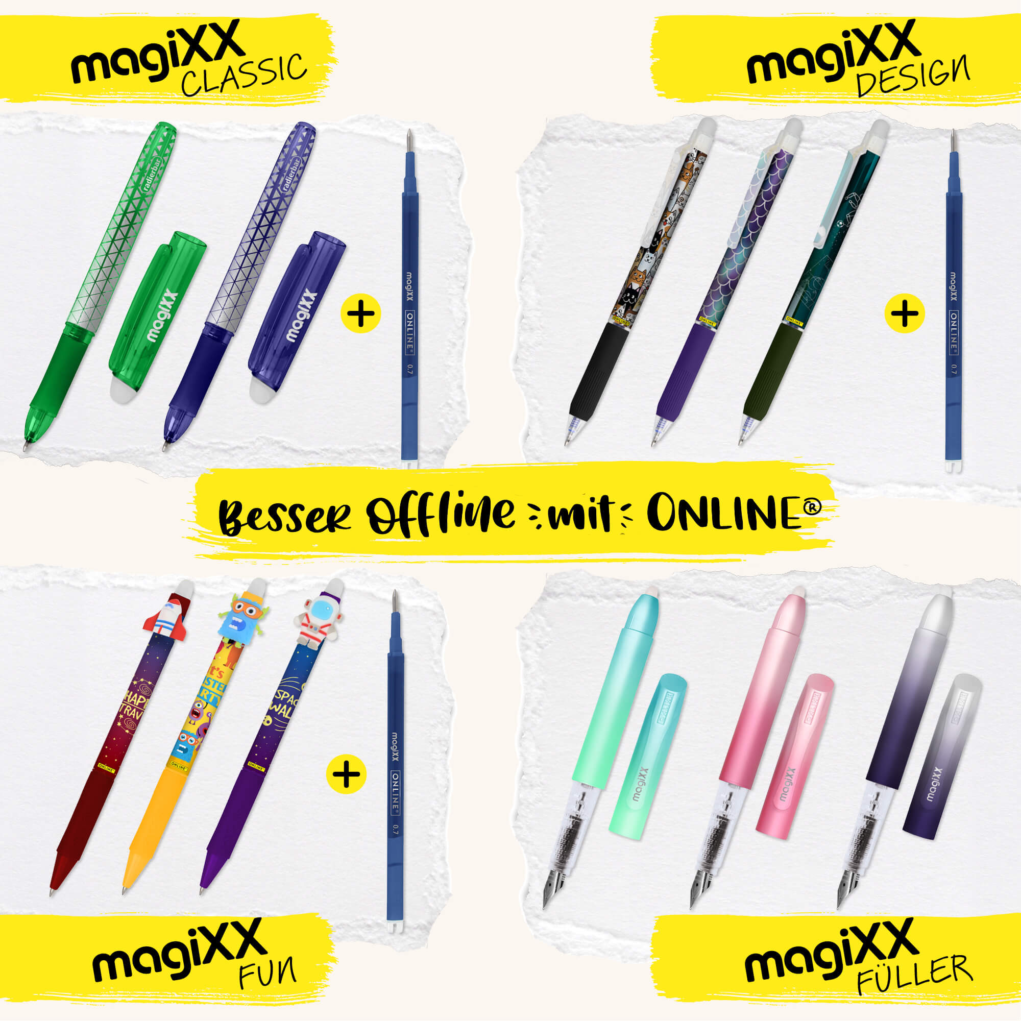 Erasable gel pen ONLINE magiXX Fun Blossom