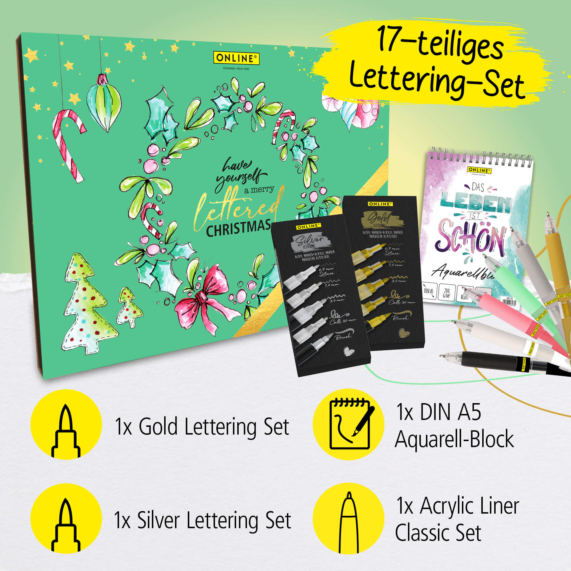 ONLINE Christmas Lettering Set