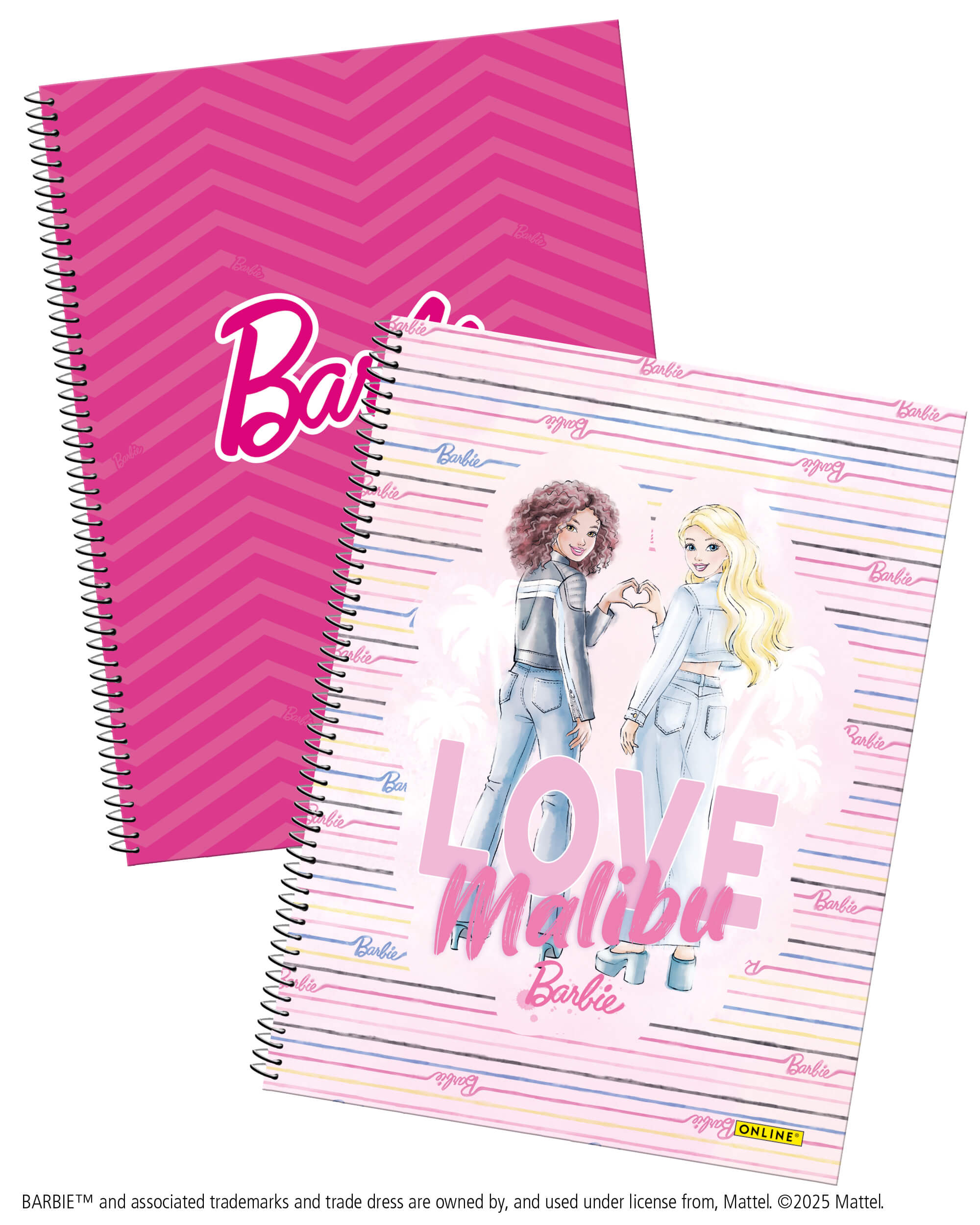 College Pad DIN A4 Barbie, checkered, 2 pack