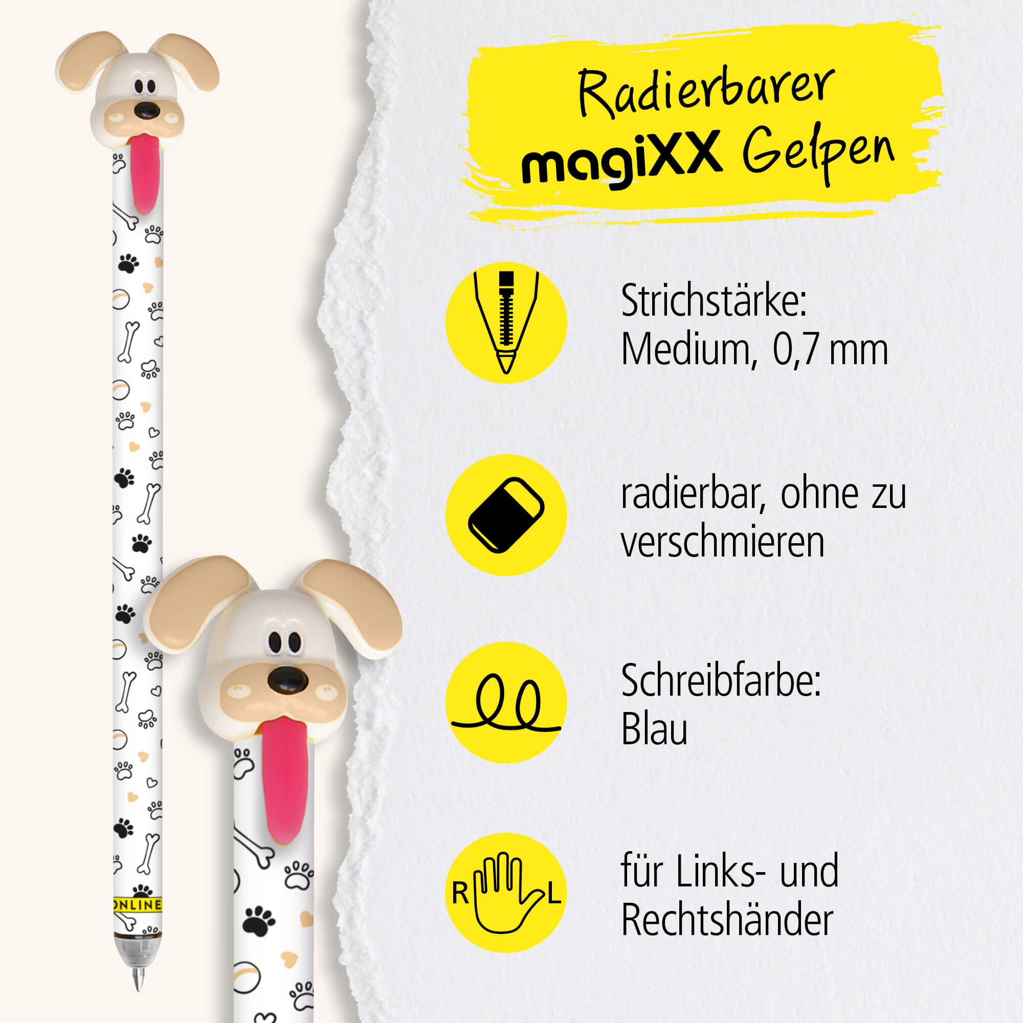 Erasable gel pen ONLINE magiXX Fun Blossom