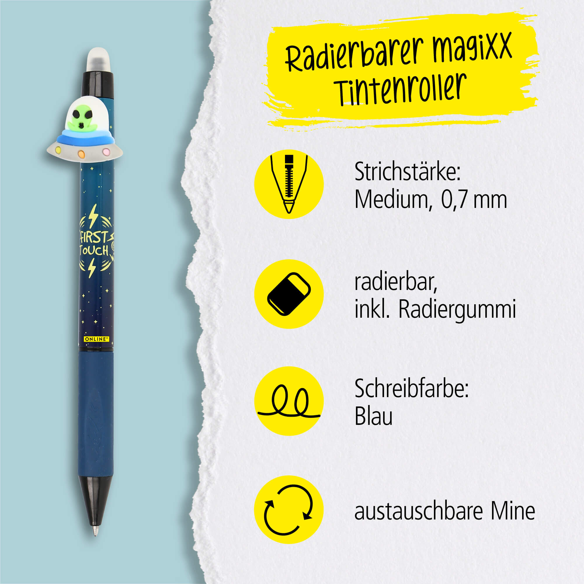 Erasable gel pen ONLINE magiXX Fun Alien
