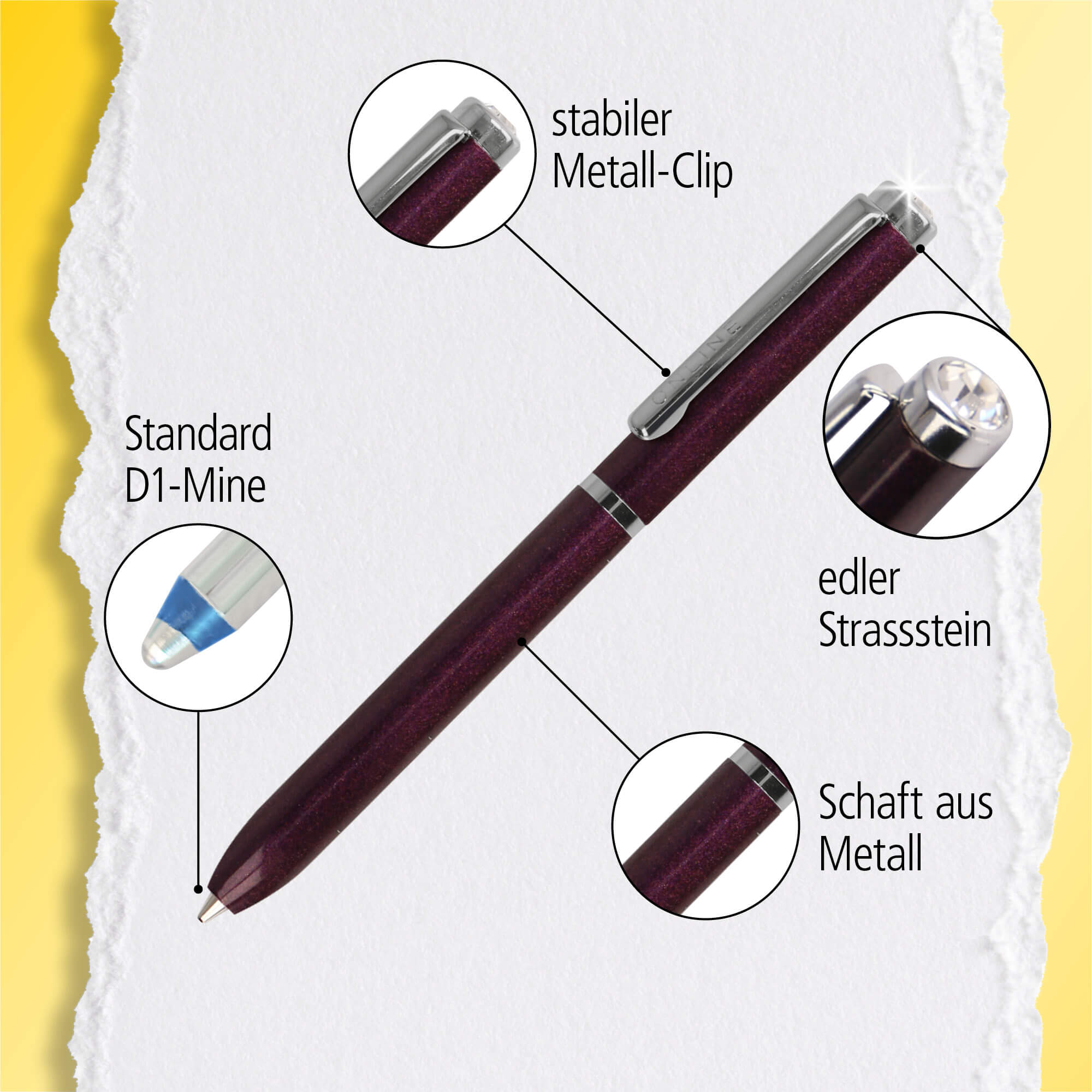 Kugelschreiber Mini Portemonnaie