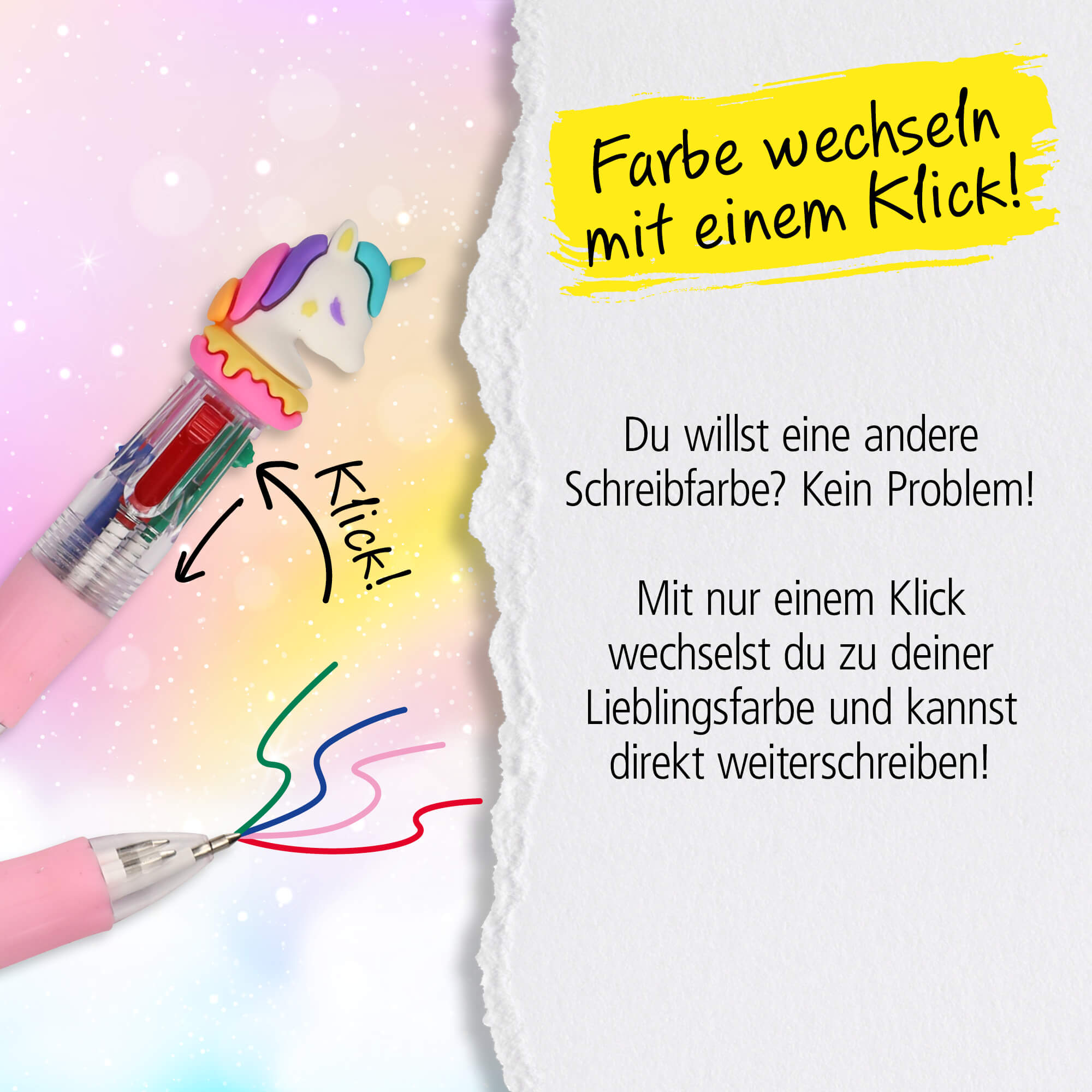 Mini Multipen Unicorn Kugelschreiber