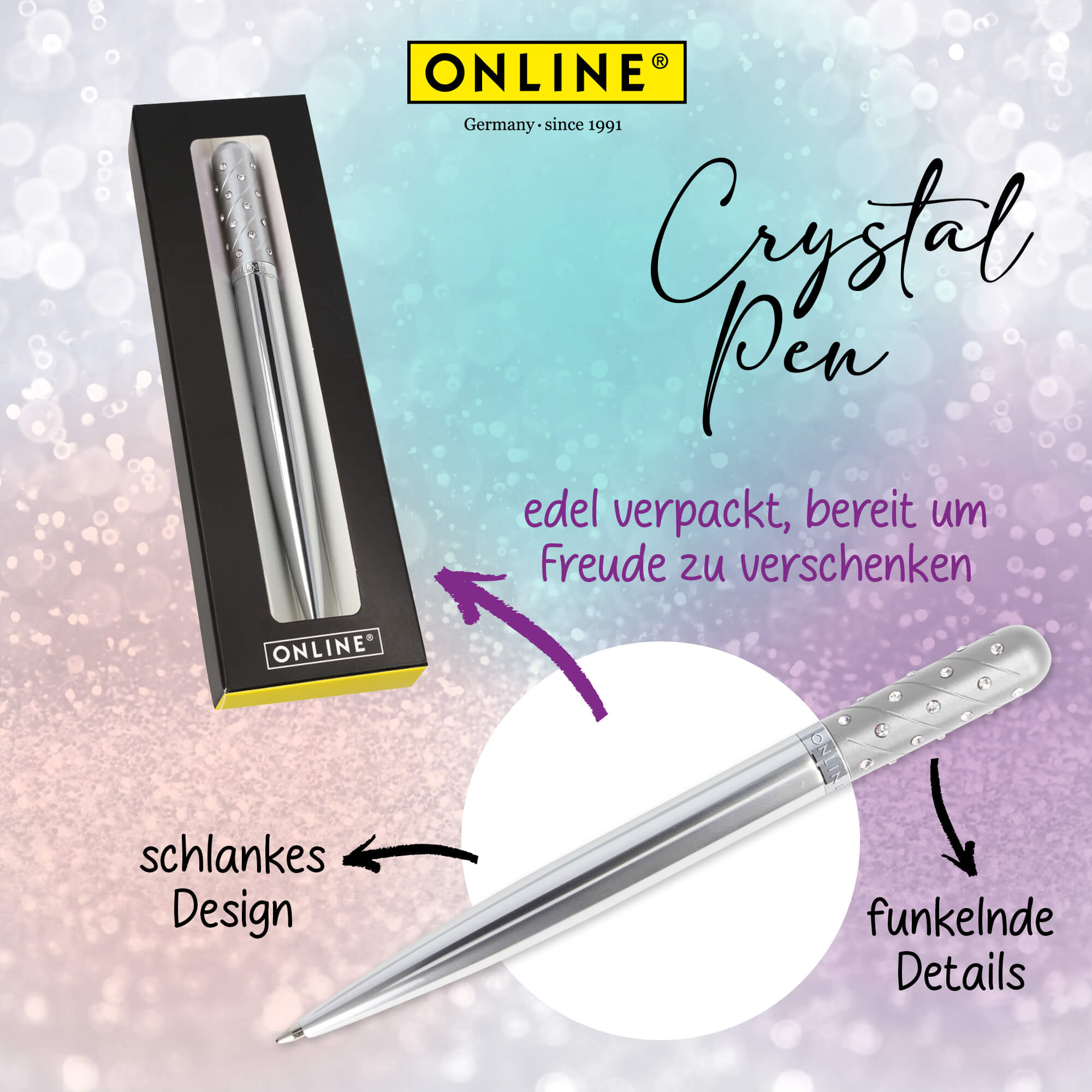Crystal Pen Silver