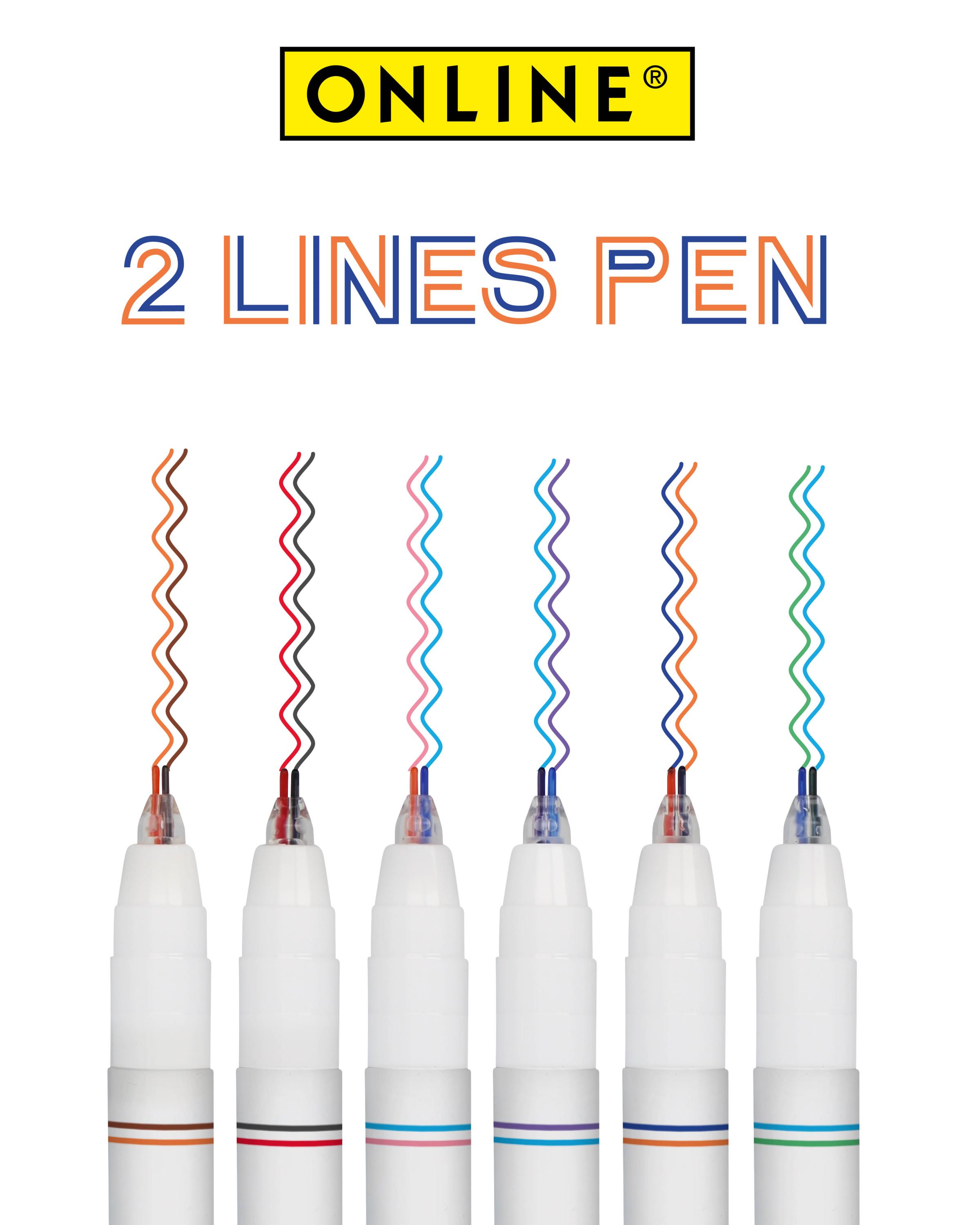 2 Lines Pen (6 Stifte)