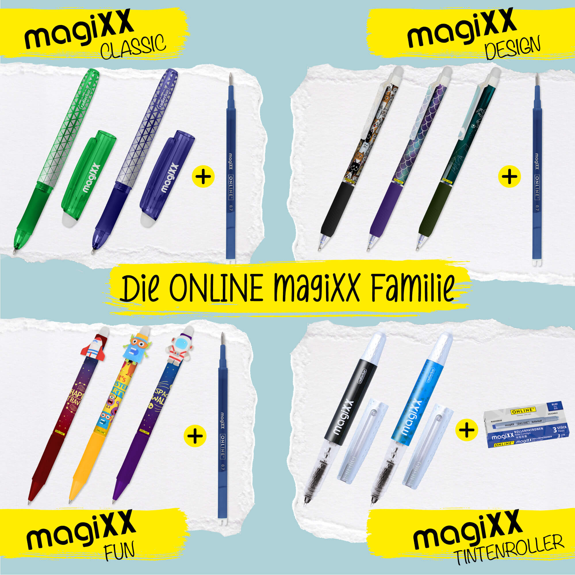 Radierbarer Füller ONLINE magiXX Turquoise Dream Radierbarer Füller ONLINE magiXX Turquoise Dream