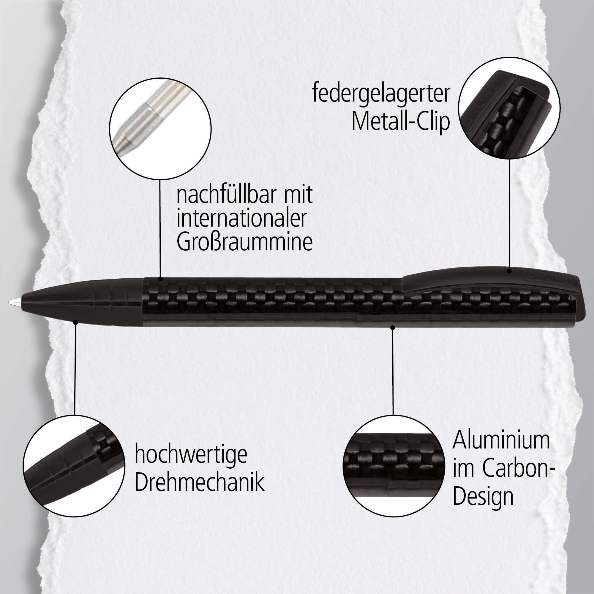 Kugelschreiber Vision Classic Carbon