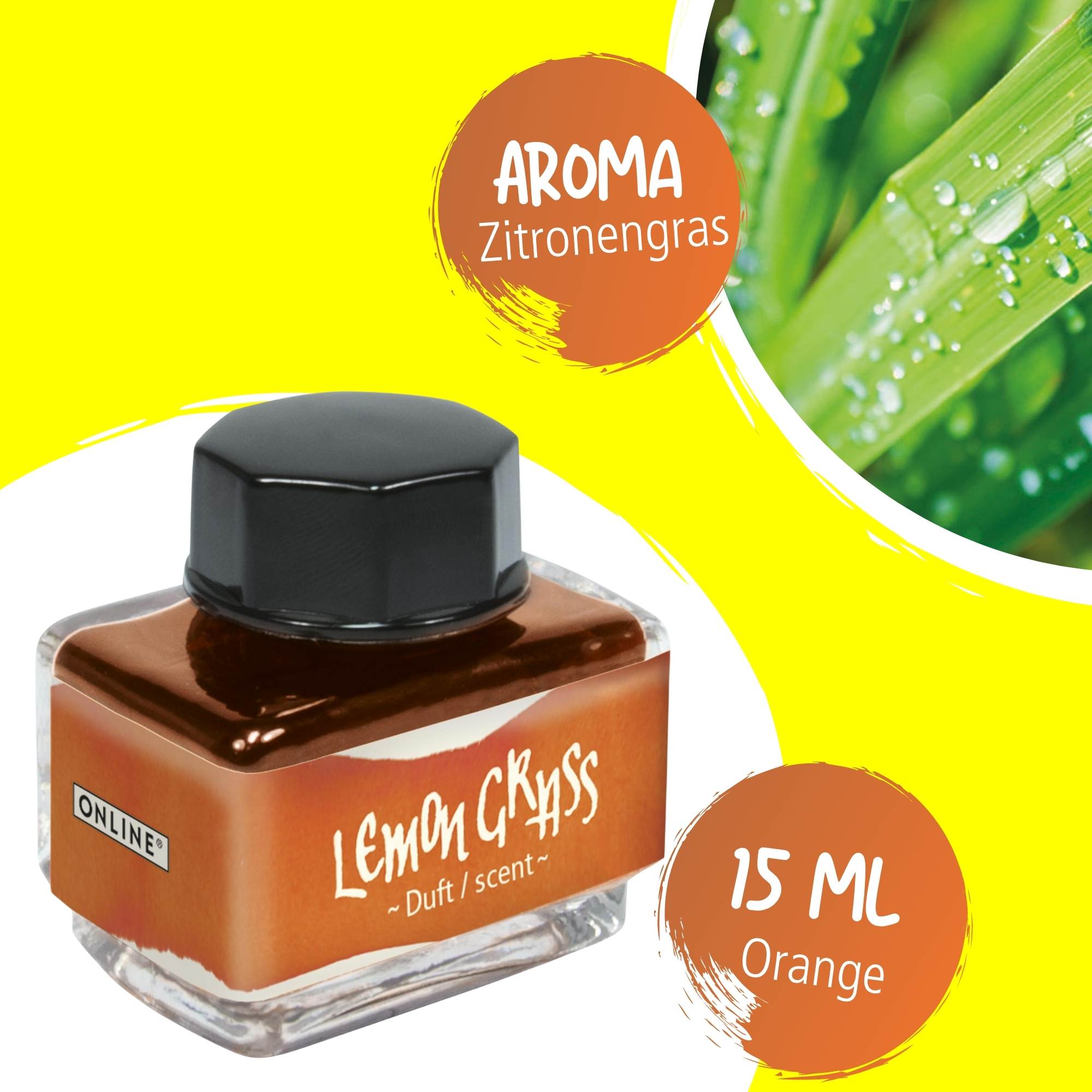 Ink of the senses Orange 15 ml with Scent Lemon Grass