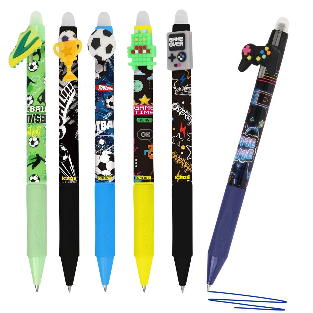 Erasable Gelpen ONLINE magiXX Fun Boys, 6 pcs. Erasable Gelpen ONLINE magiXX Fun Boys, 6 pcs.