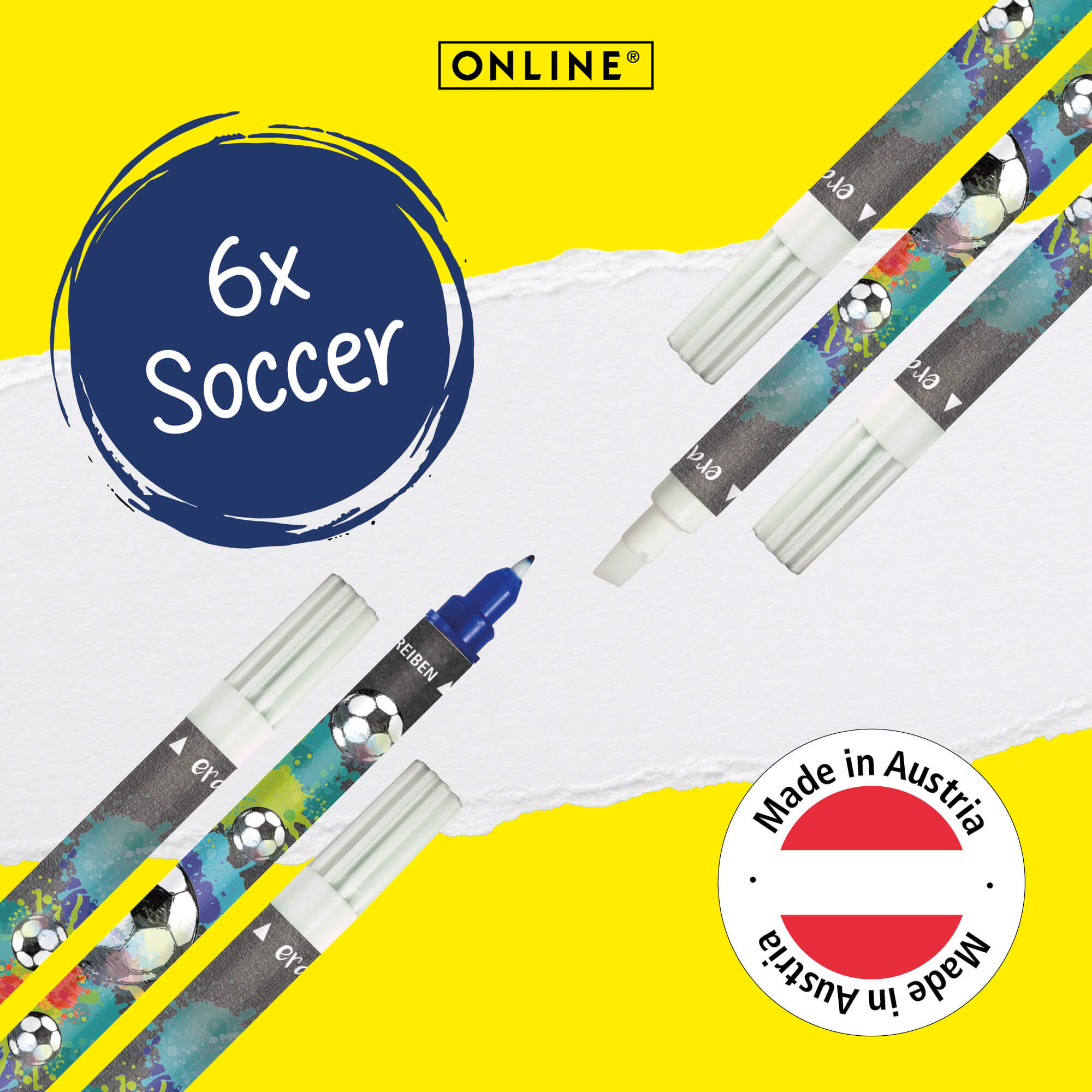 ONLINE Tintenlöscher Soccer, 6 Stück