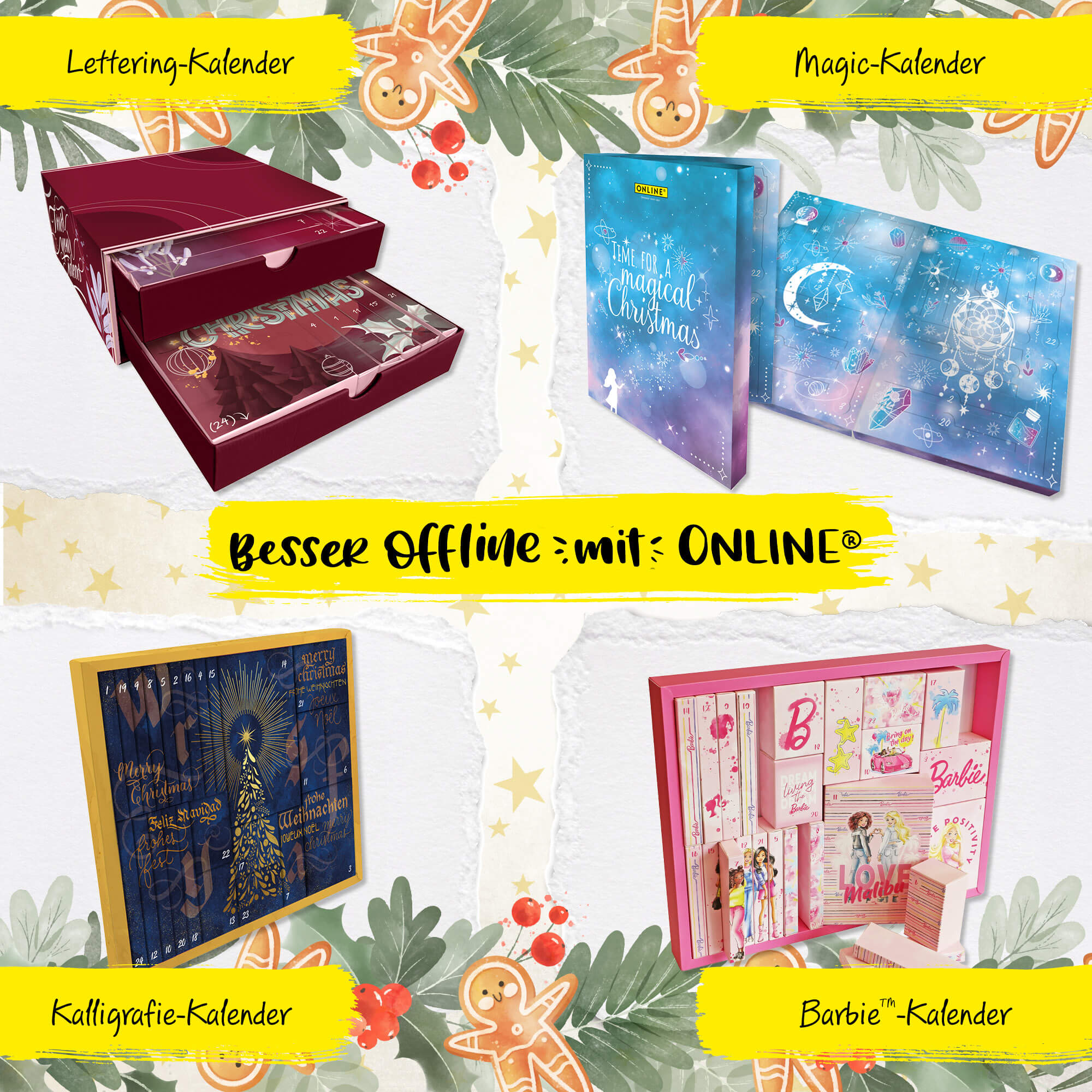 Adventskalender mit 24 Geschenkboxen