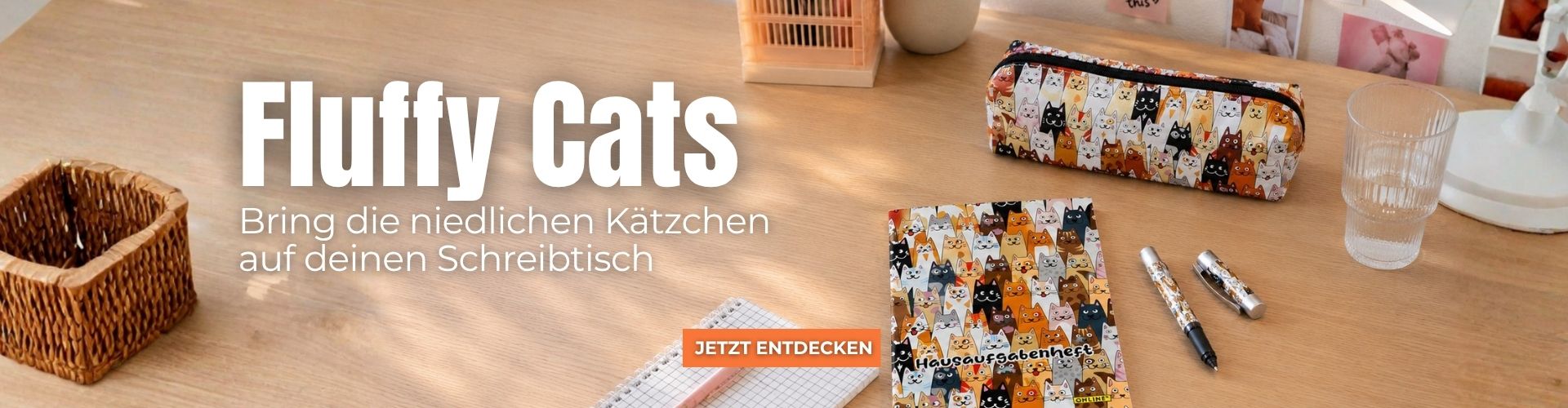 Banner mit Fluffy Cats Kollektion Papeterie