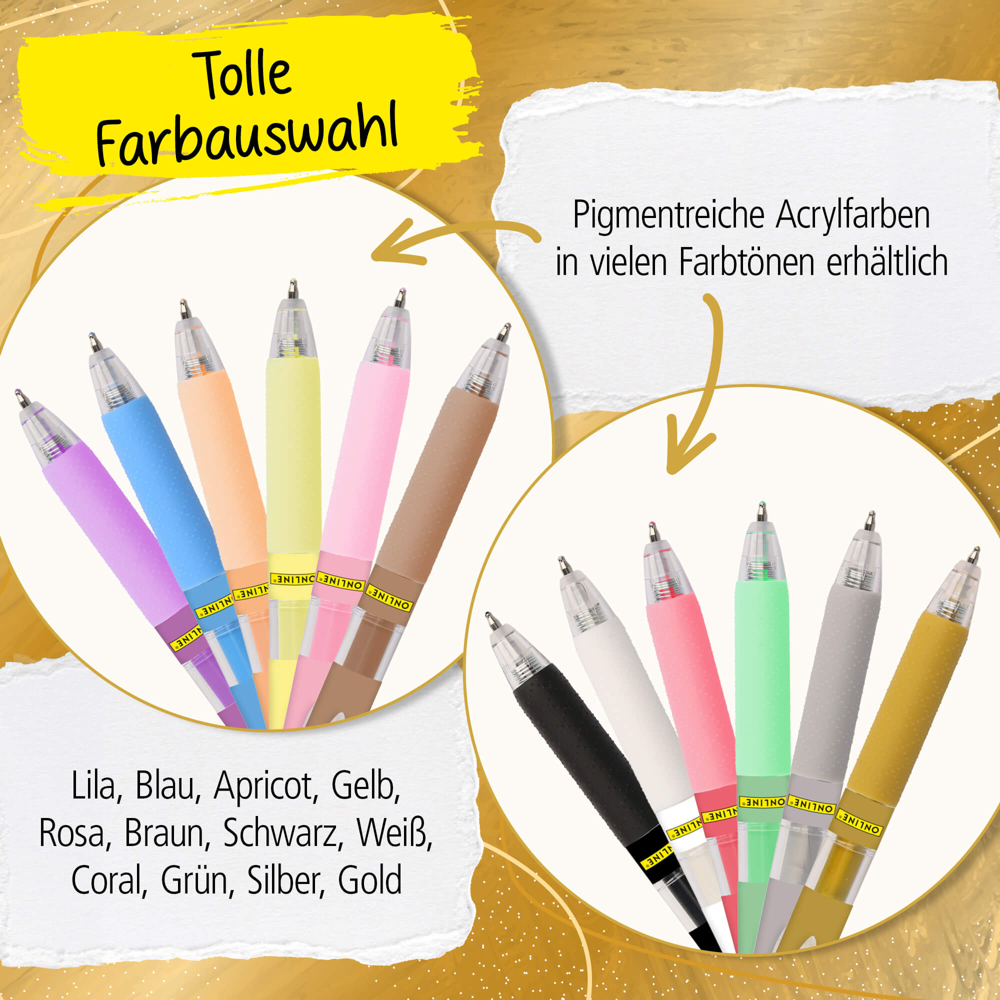 Acrylic Liner Gold