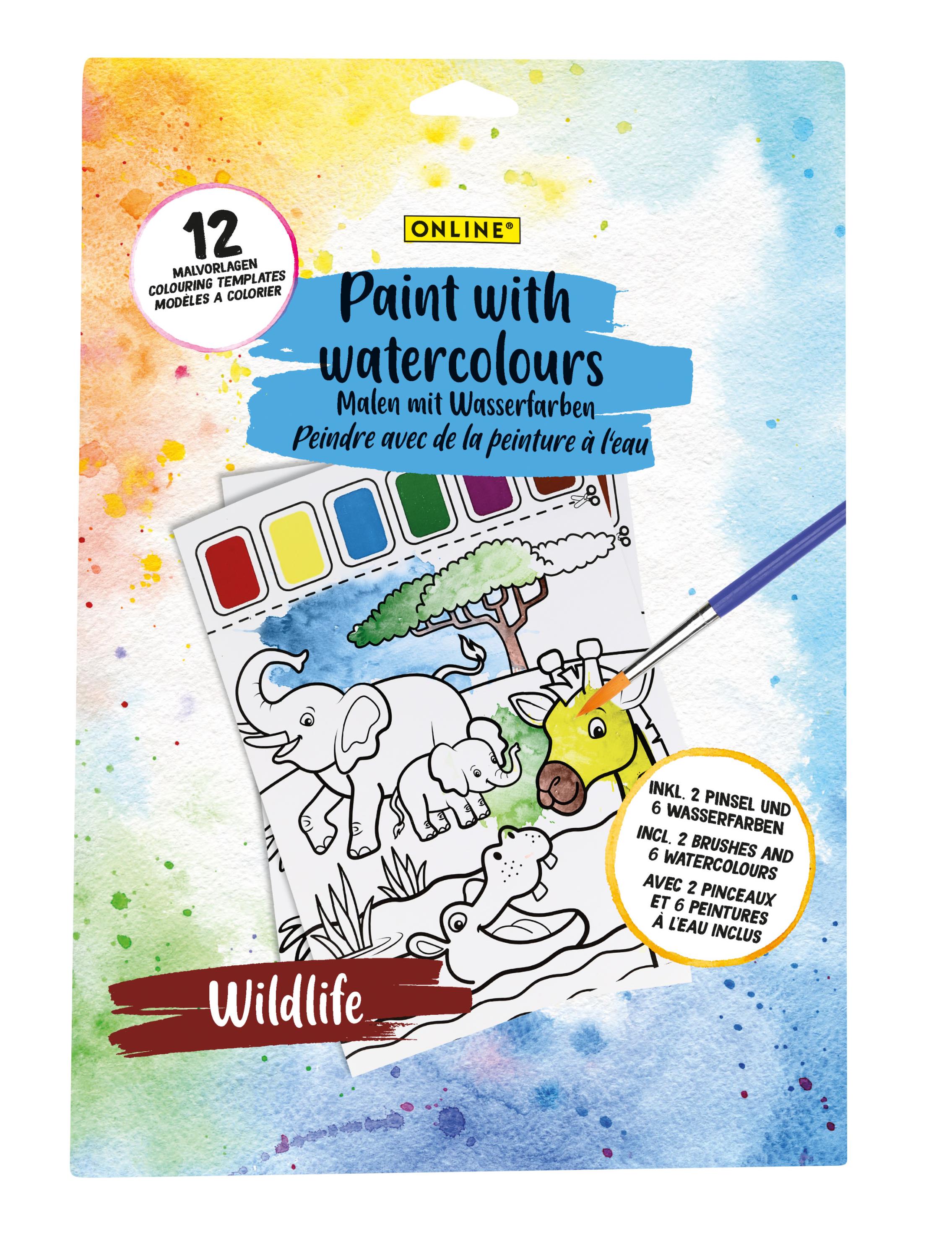 Paint With Water Colours Wildlife