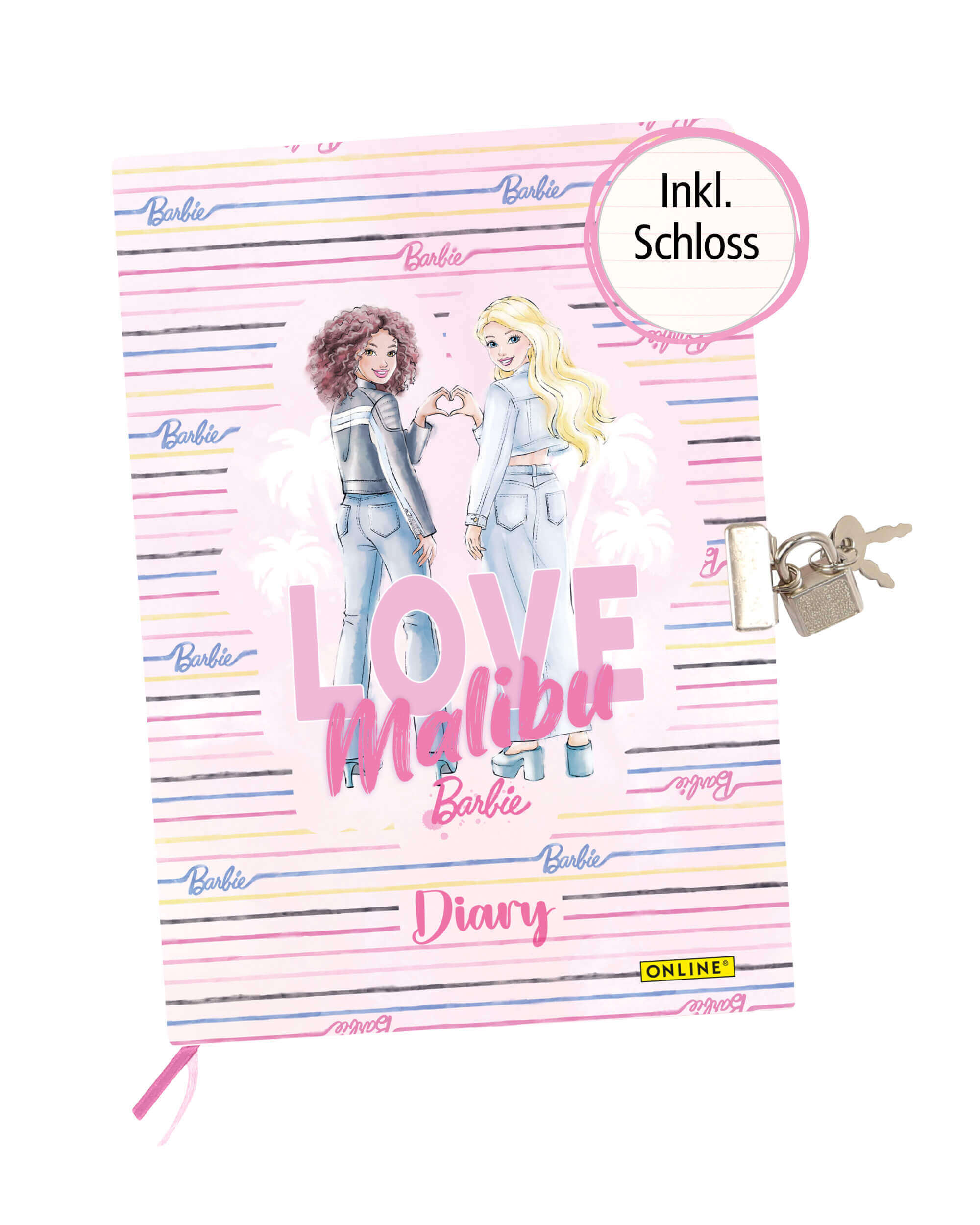 Tagebuch mit Schloss Barbie Tagebuch mit Schloss im Barbie Design