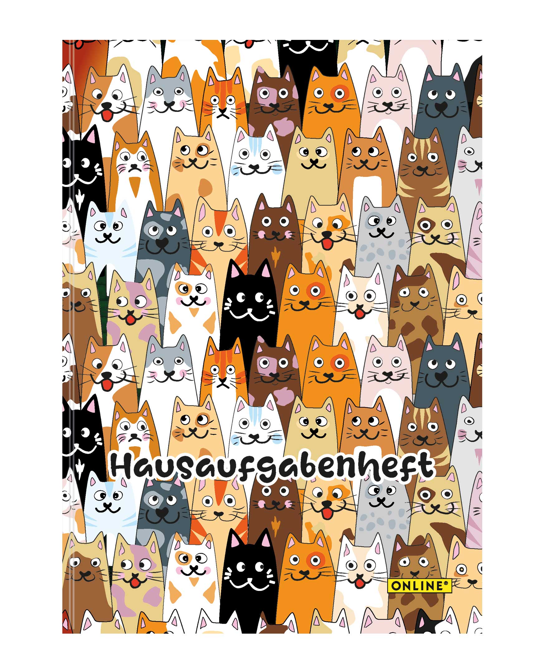 Homework booklet ONLINE Fluffy Cats  DIN A5 Homework booklet ONLINE Fluffy Cats  DIN A5