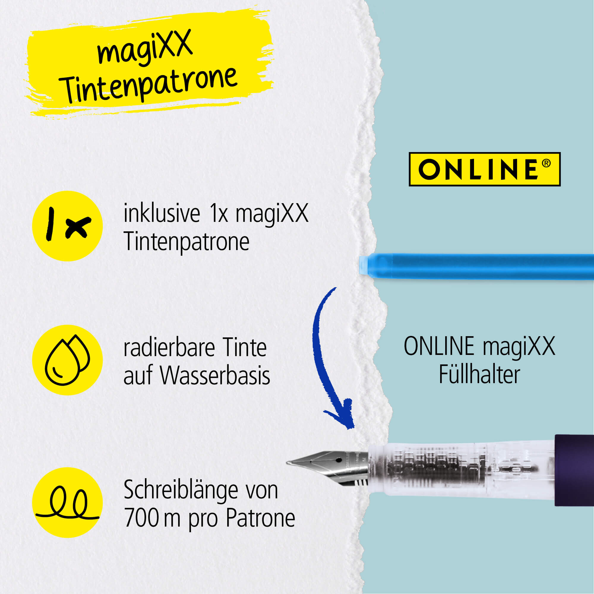 Radierbarer Füller ONLINE magiXX Lavender Radierbarer Füller ONLINE magiXX Lavender