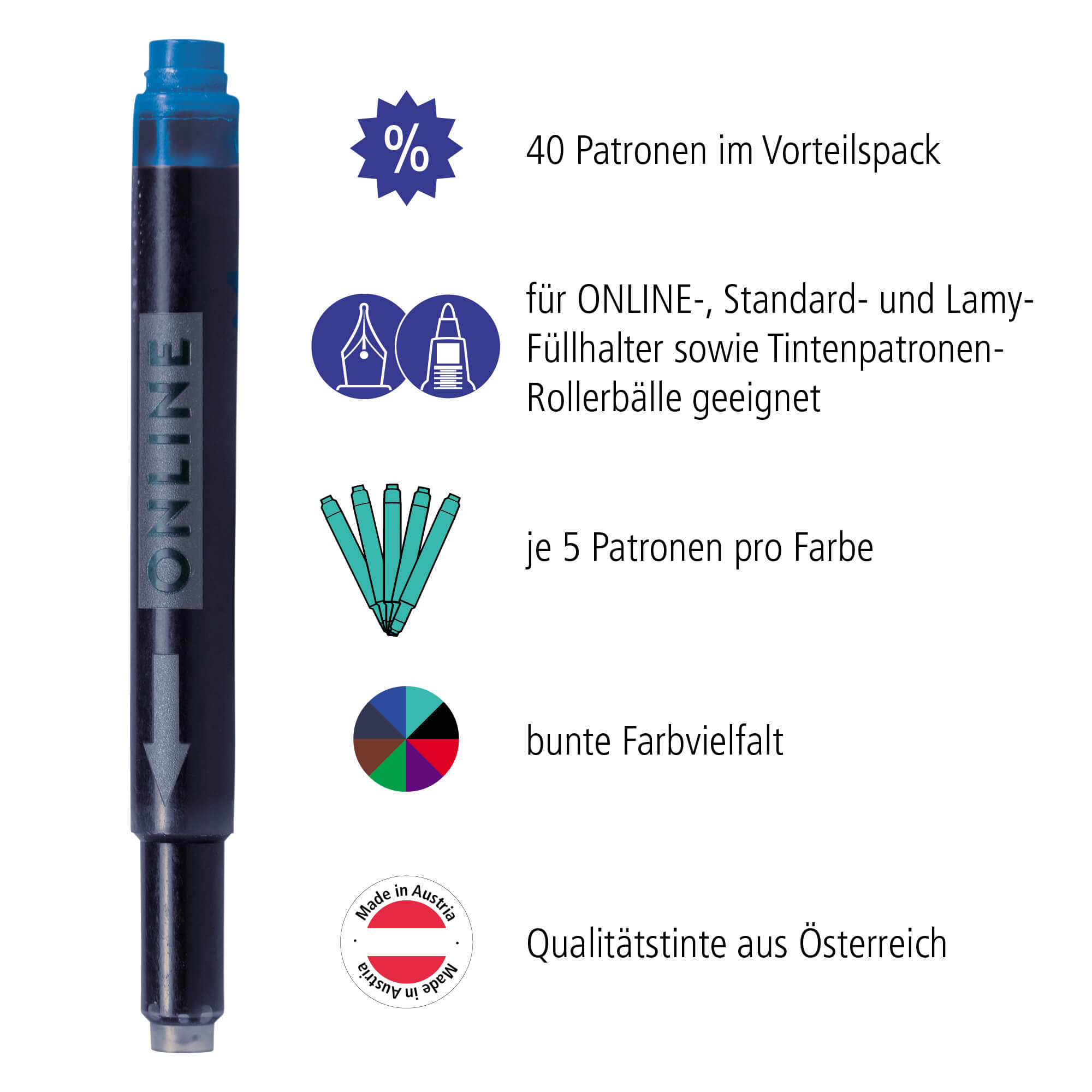 8-pack kombi ink cartridge coloured