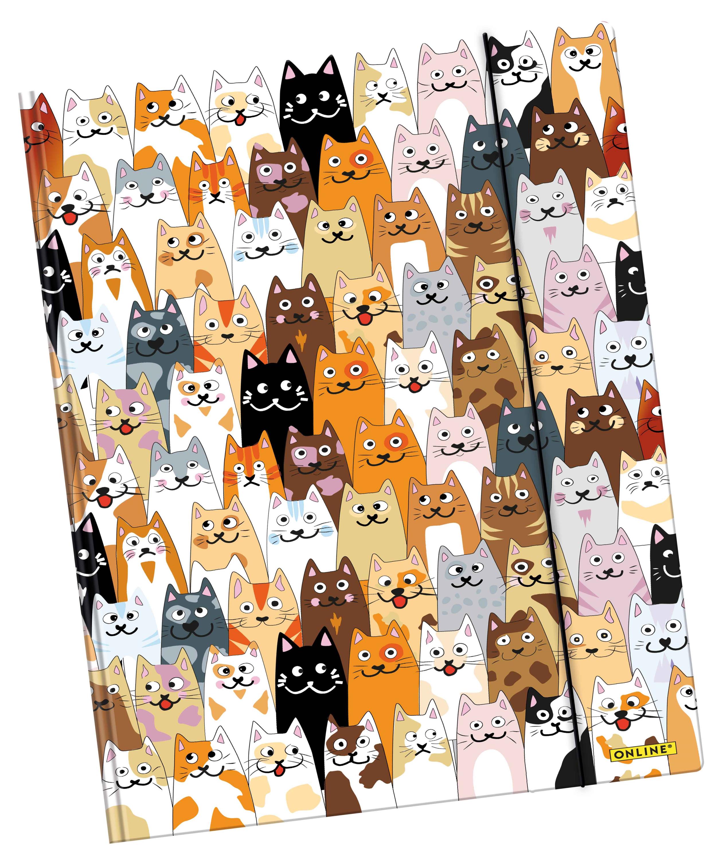 Elastic folder DIN A3 Fluffy Cats Gummizugmappe A3 Fluffy Cats