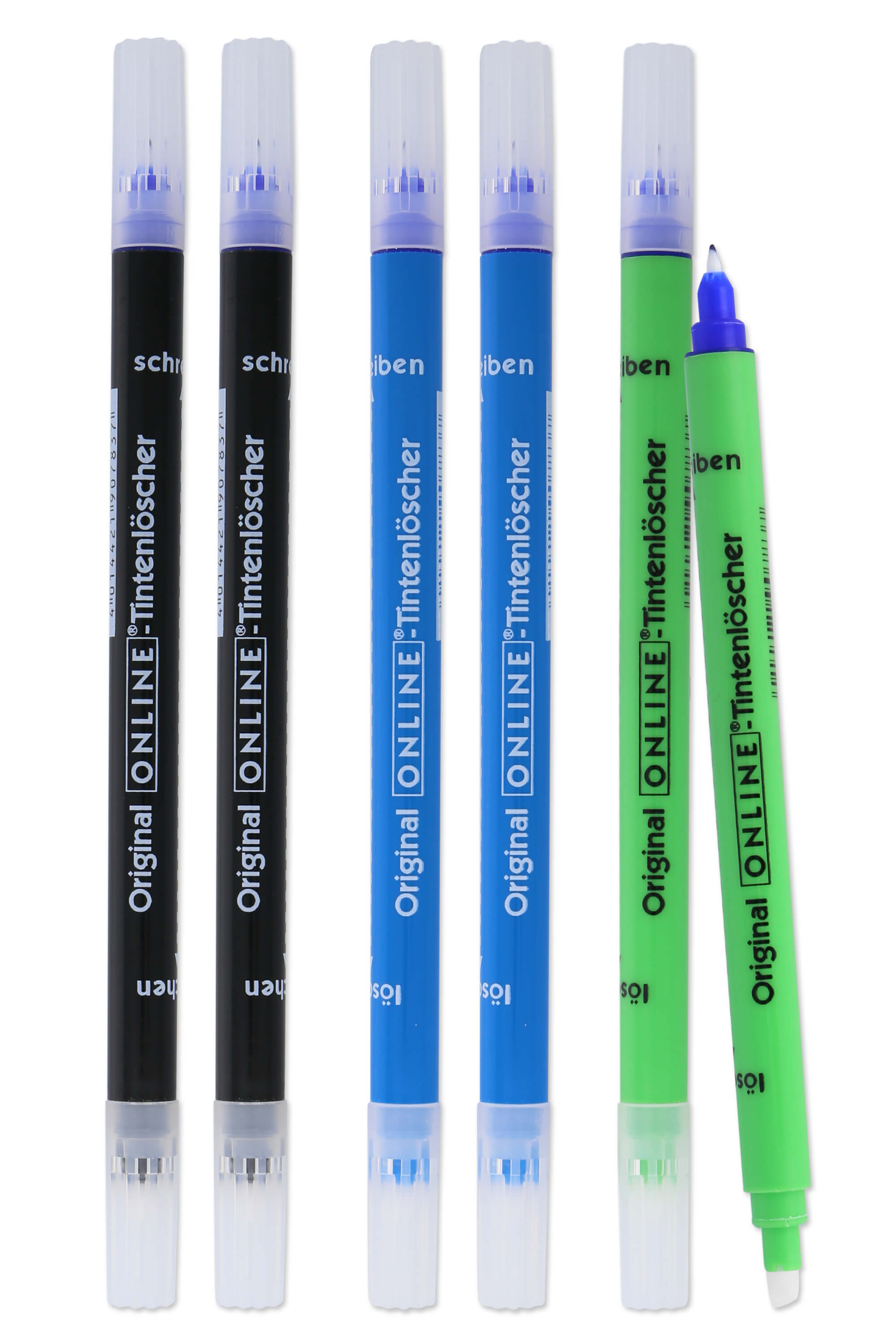 Value Pack Ink Eraser, 6 pcs. black, green, blue Value Pack Ink Eraser, 6 pcs. black, green, blue