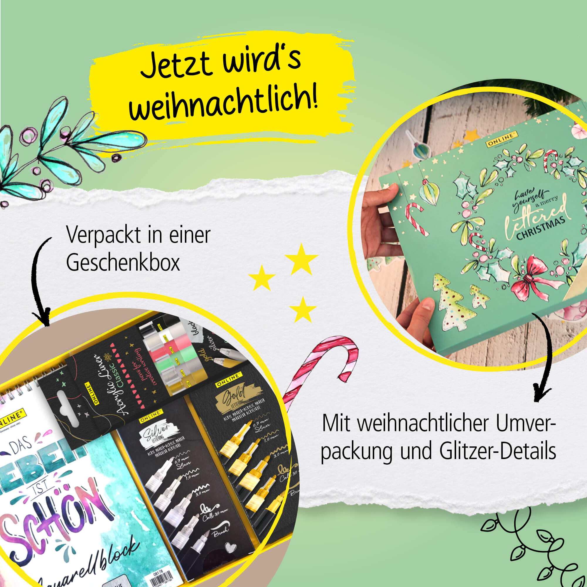 ONLINE Christmas Lettering Set